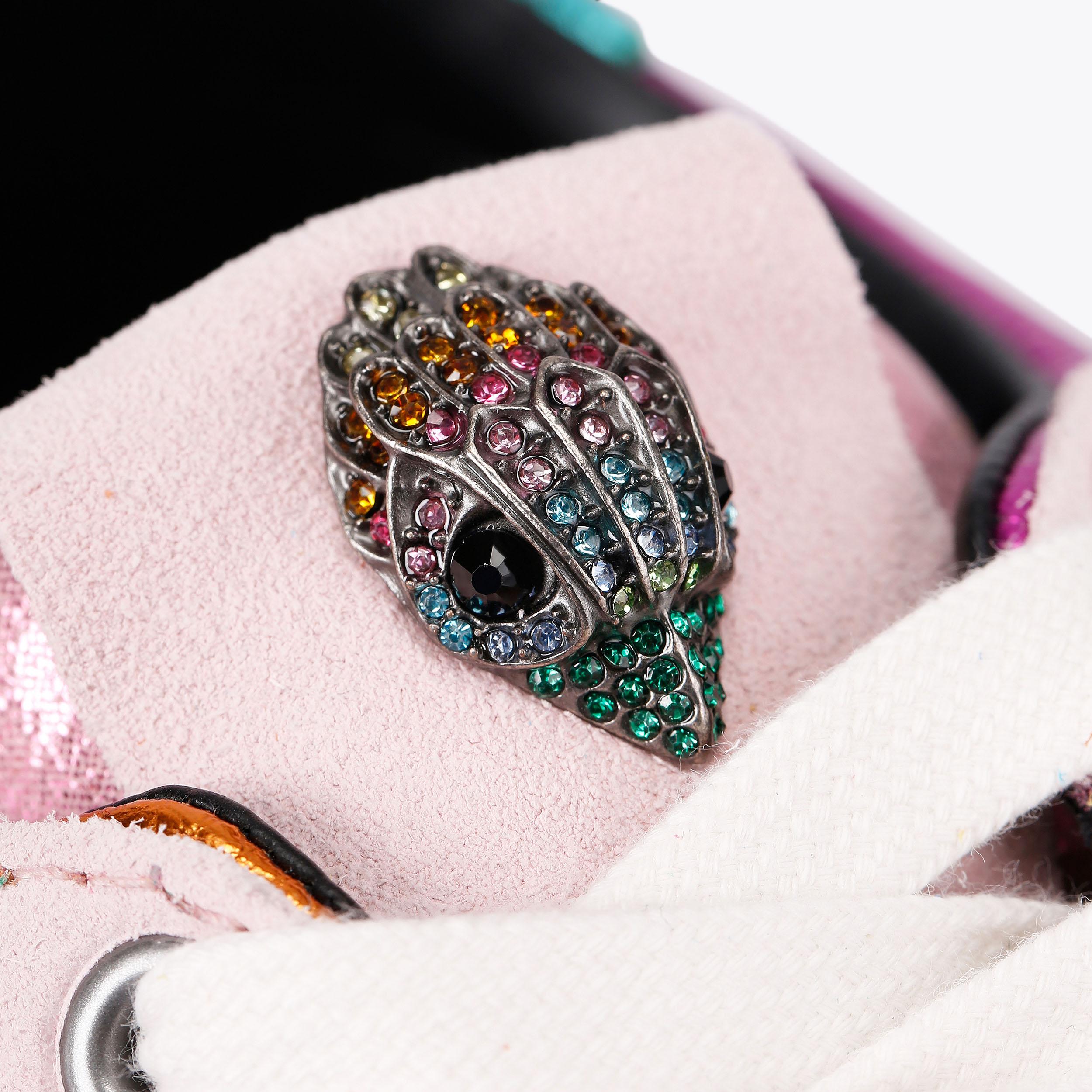Islington Fringe — Fuchsia Suede Sneaker, view 6