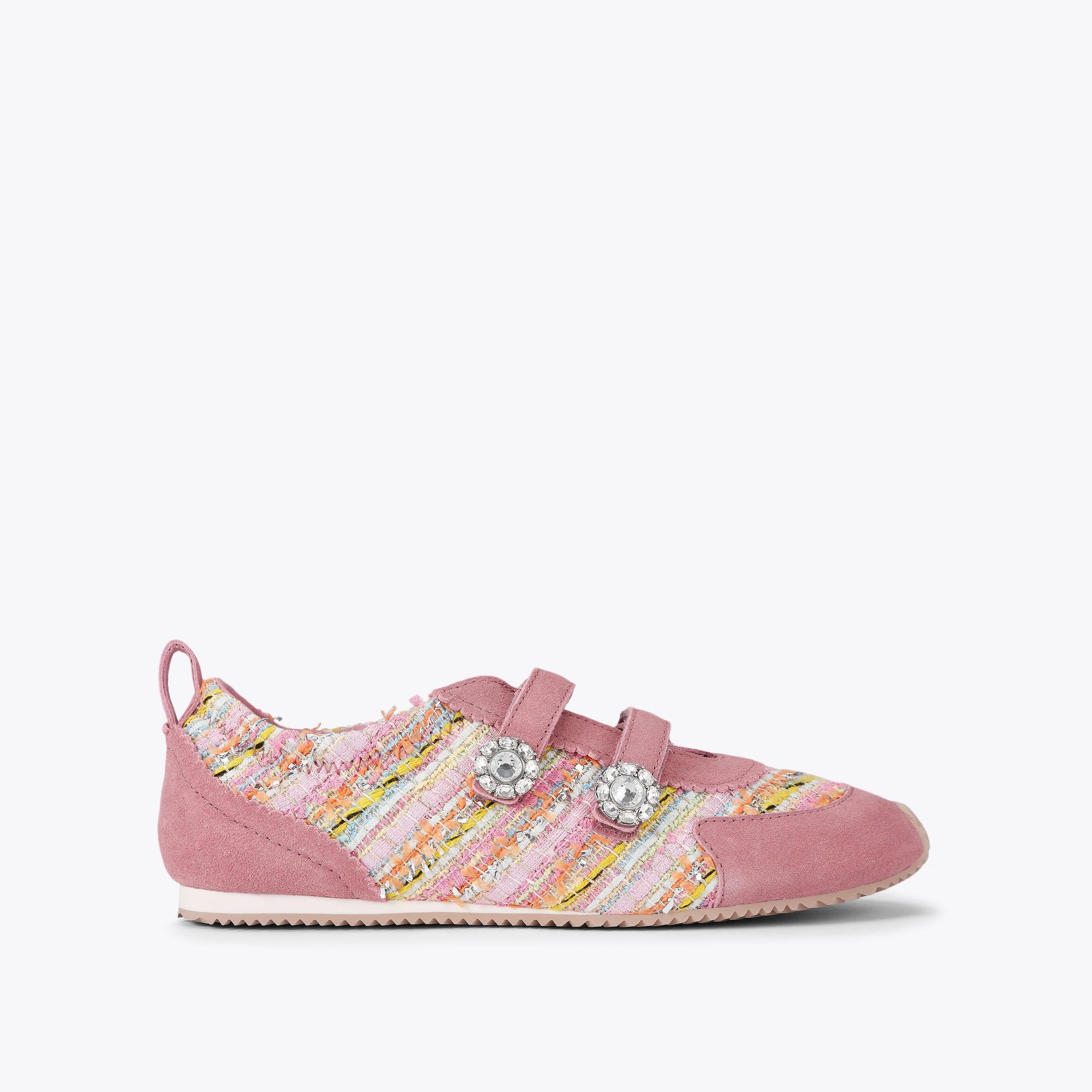 Islington Mary Jane — Pink Combination Sneaker, side profile