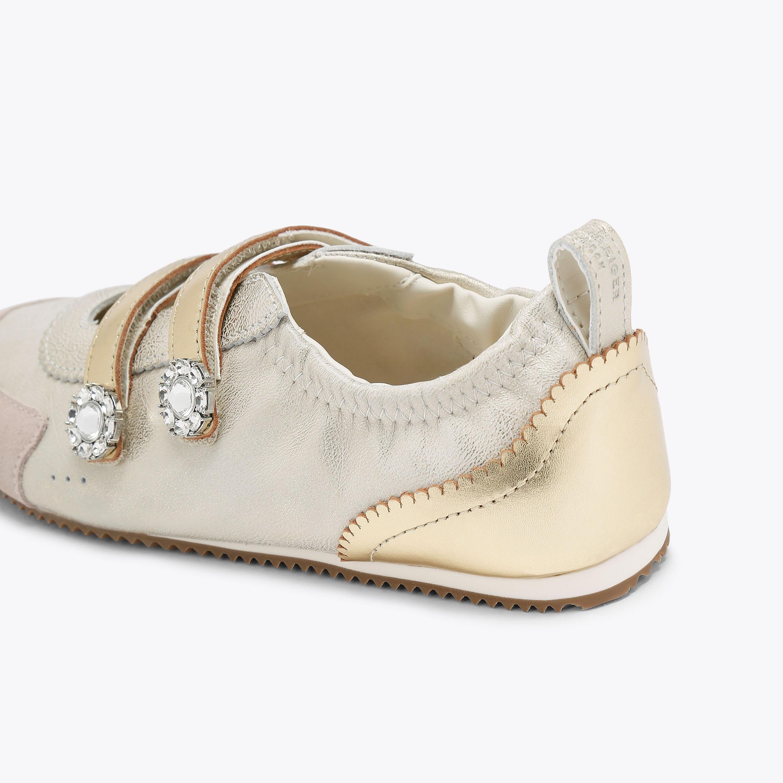 Islington Mary Jane — White Leather Sneaker, detail