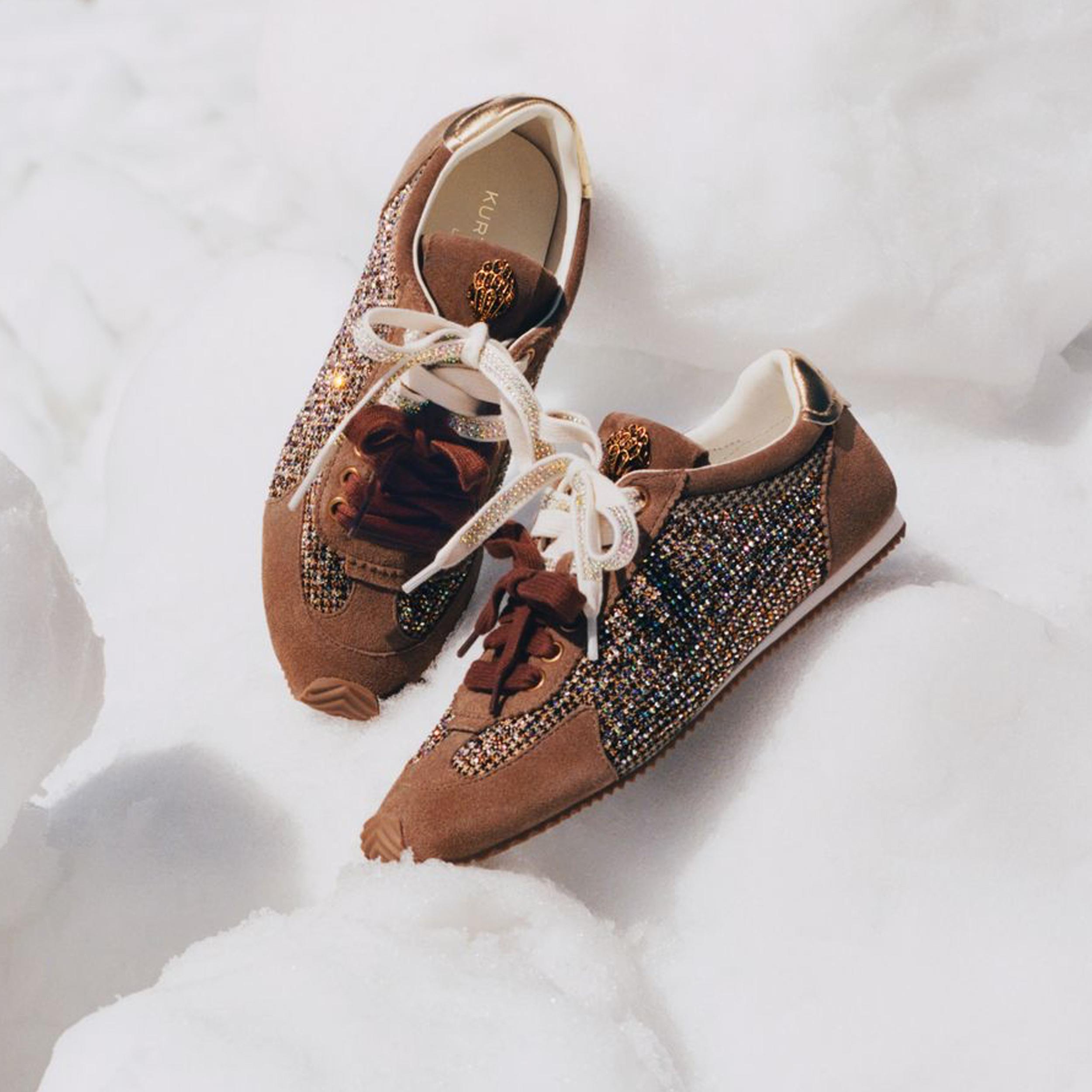Islington — Grey Embellished Fabric Sneaker, view 6