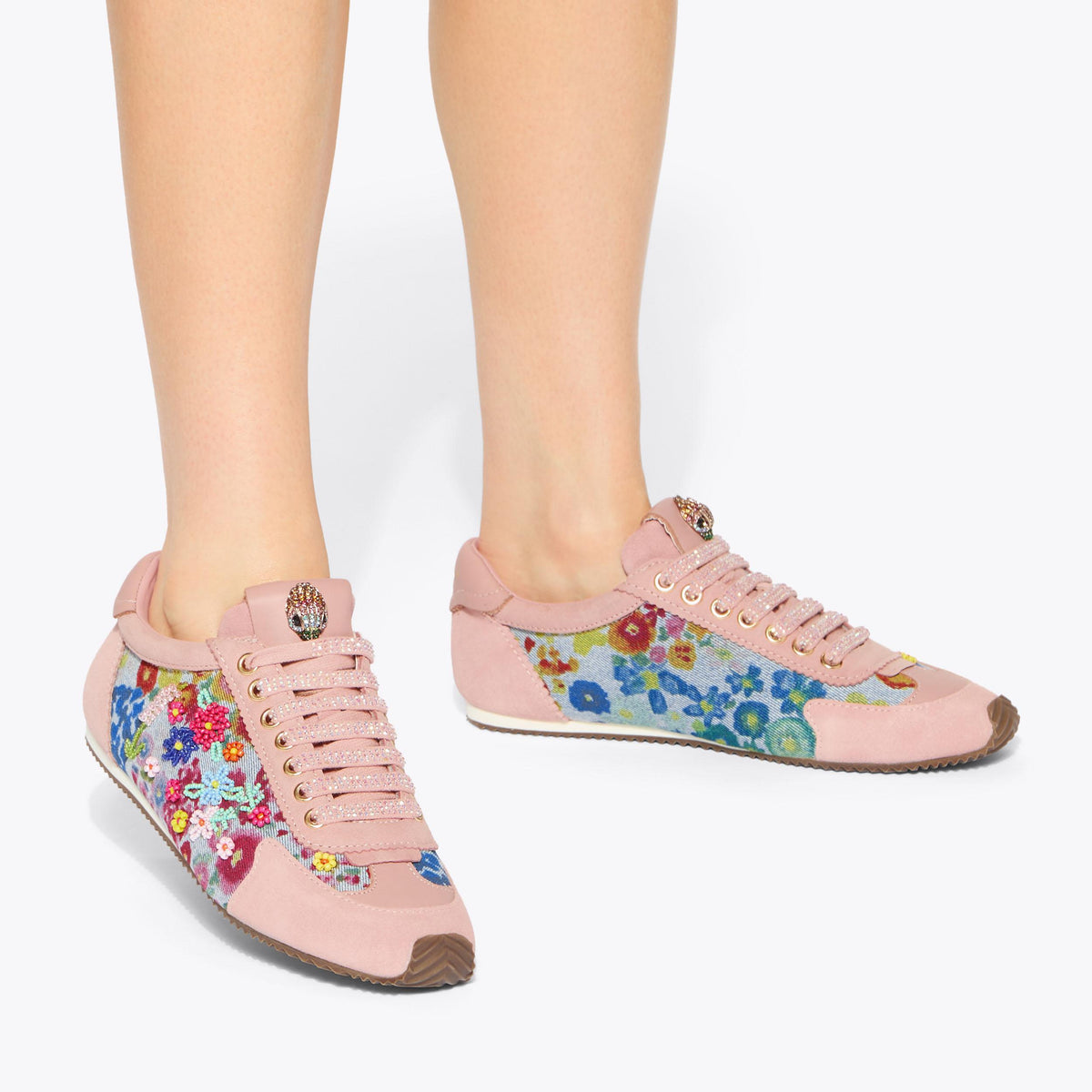 Islington — Pale Blue Denim Sneaker, worn on foot
