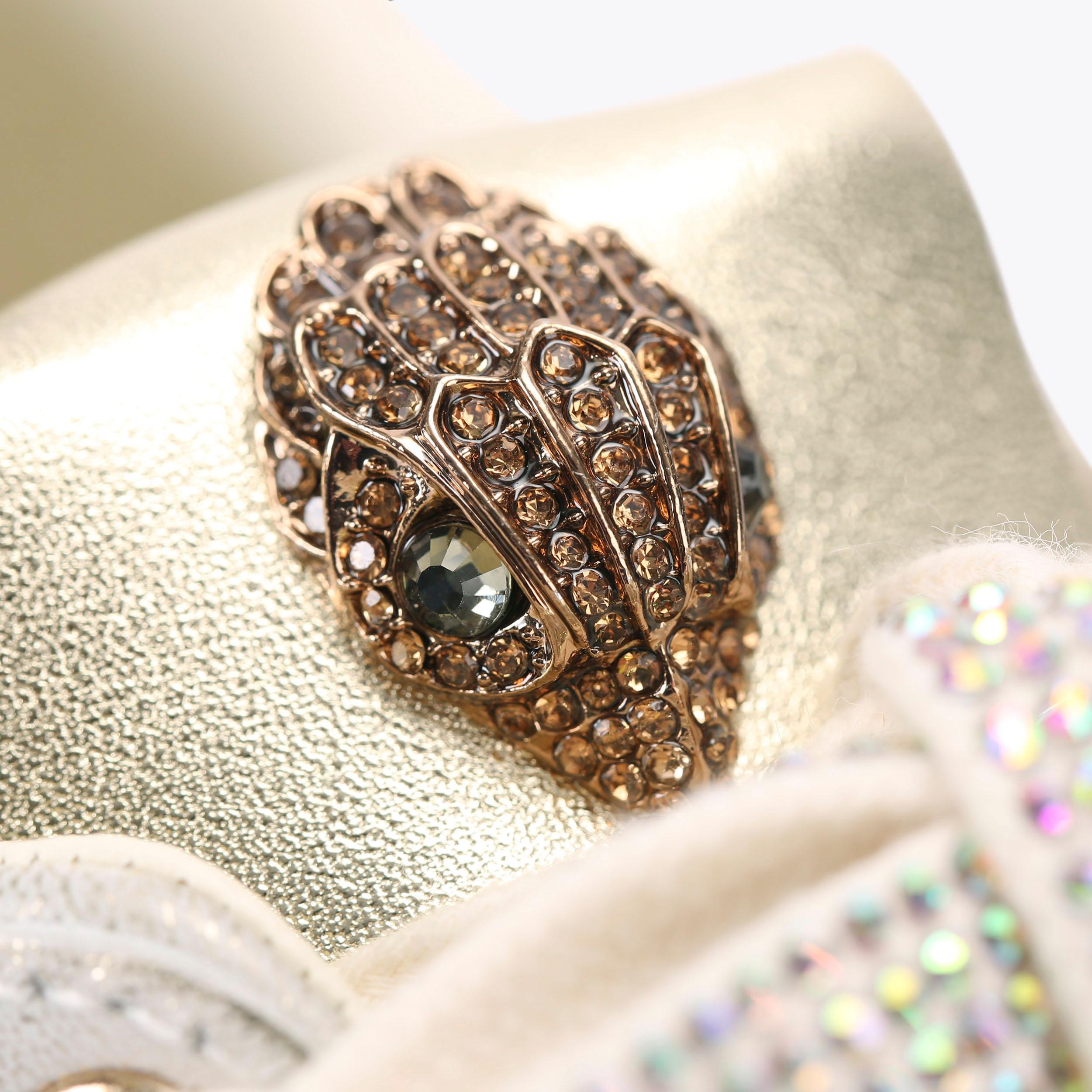 Islington — Metallic Silver Crystal Sneaker, view 6