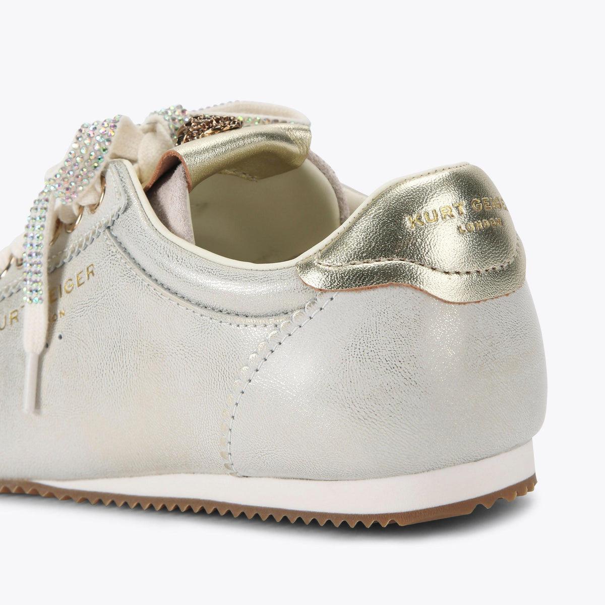 Islington — Metallic Silver Crystal Sneaker, detail