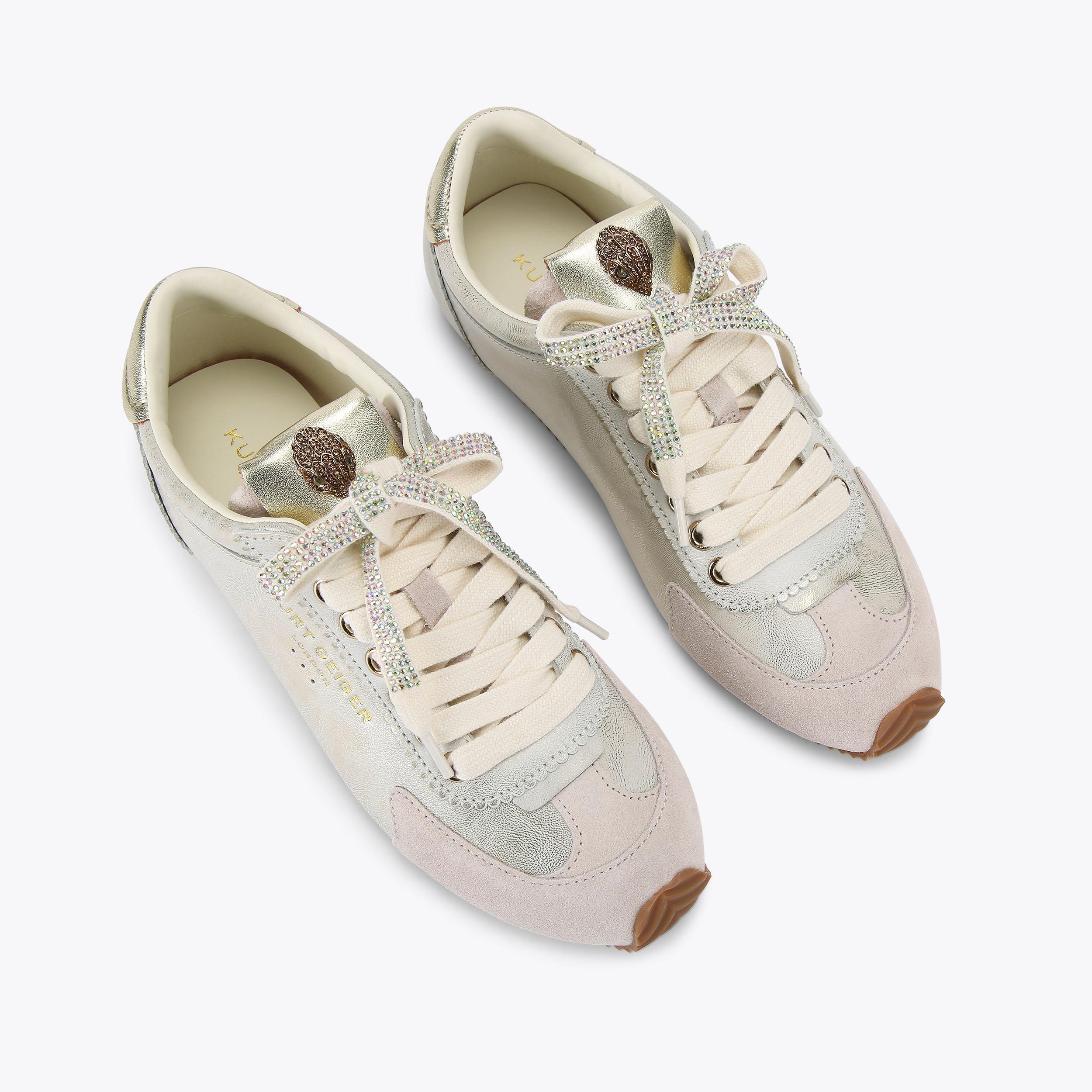 Islington — Metallic Silver Crystal Sneaker, view 4