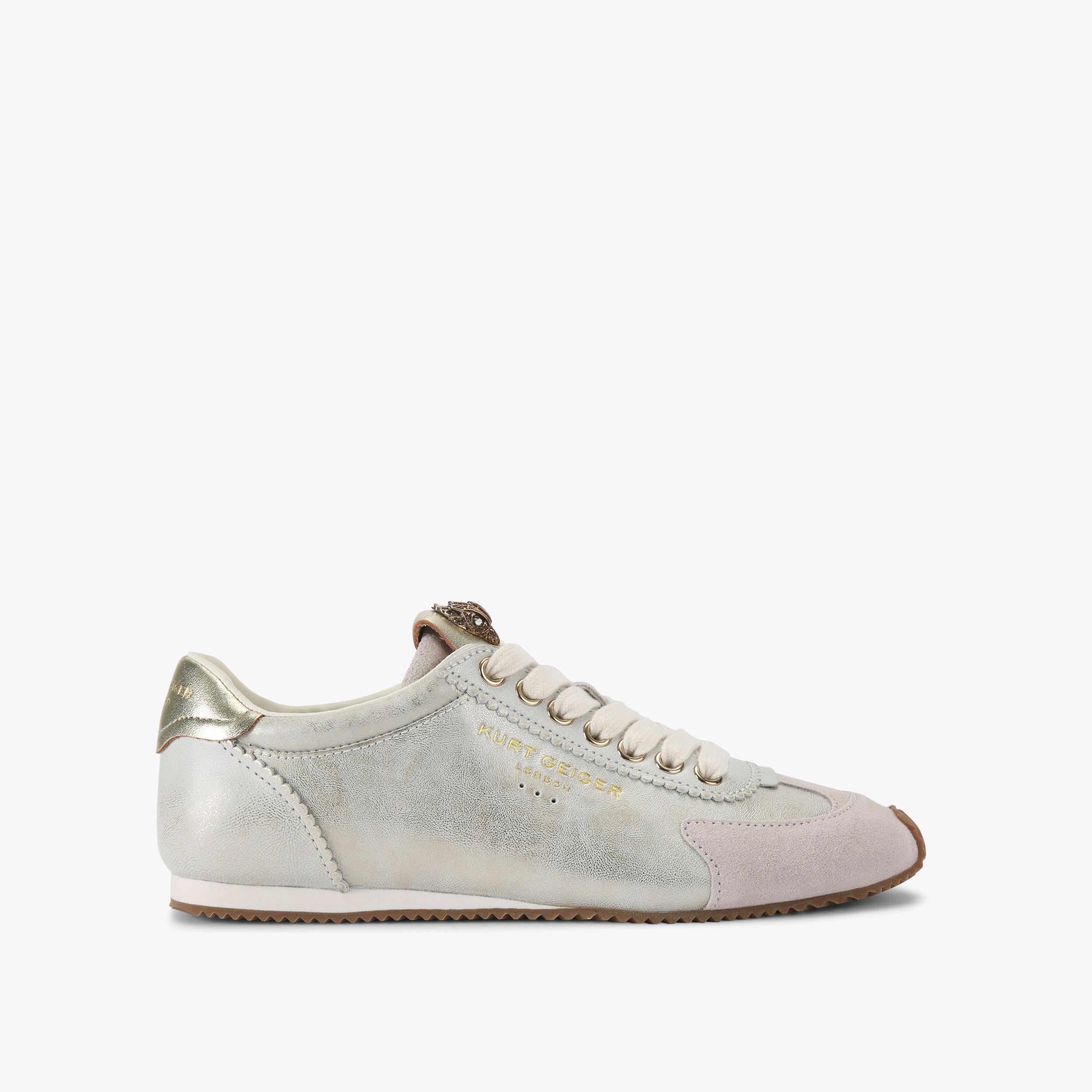Islington — Metallic Silver Crystal Sneaker, side profile