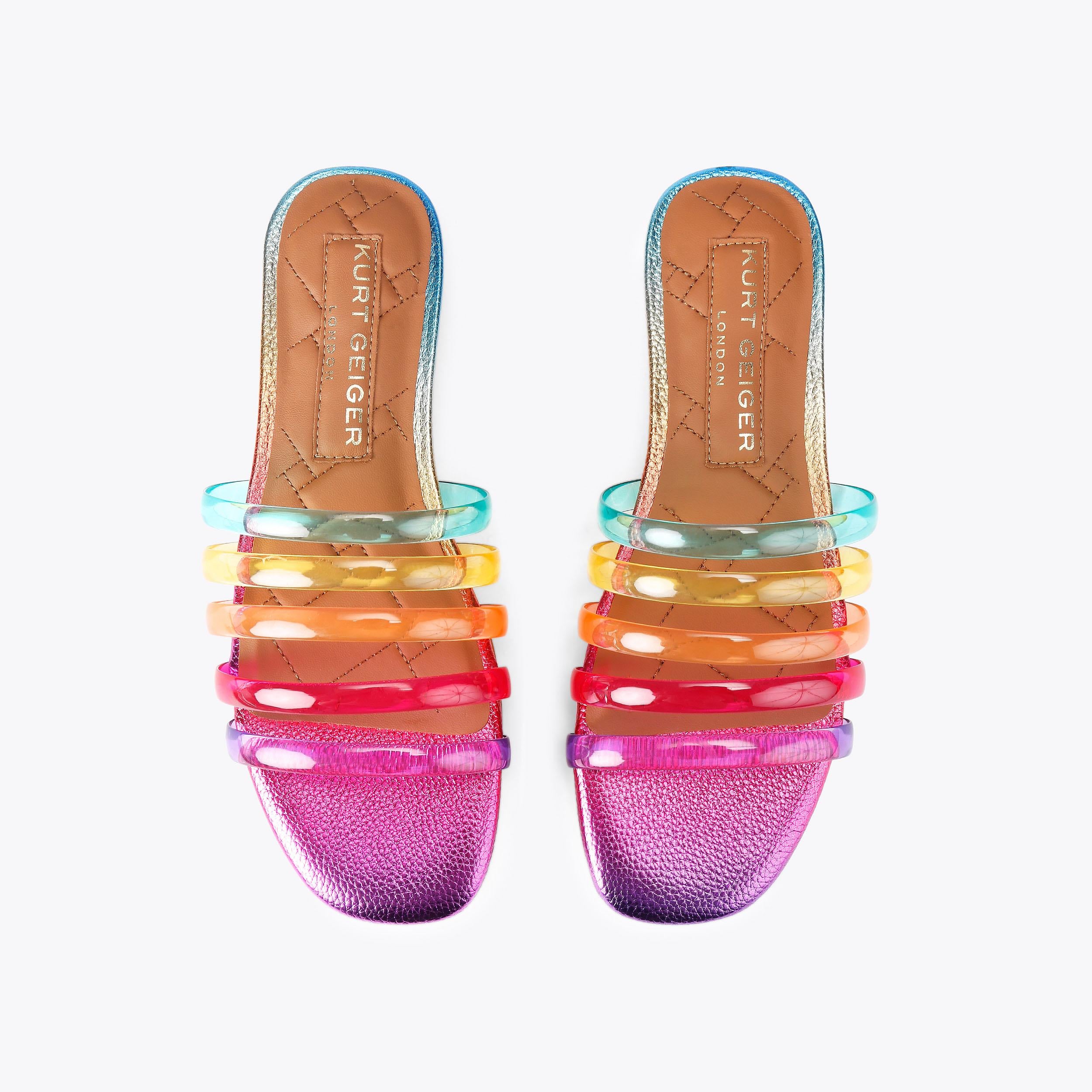 Maddison Jelly Sandal — Multicolour Crystal Slide, view 4