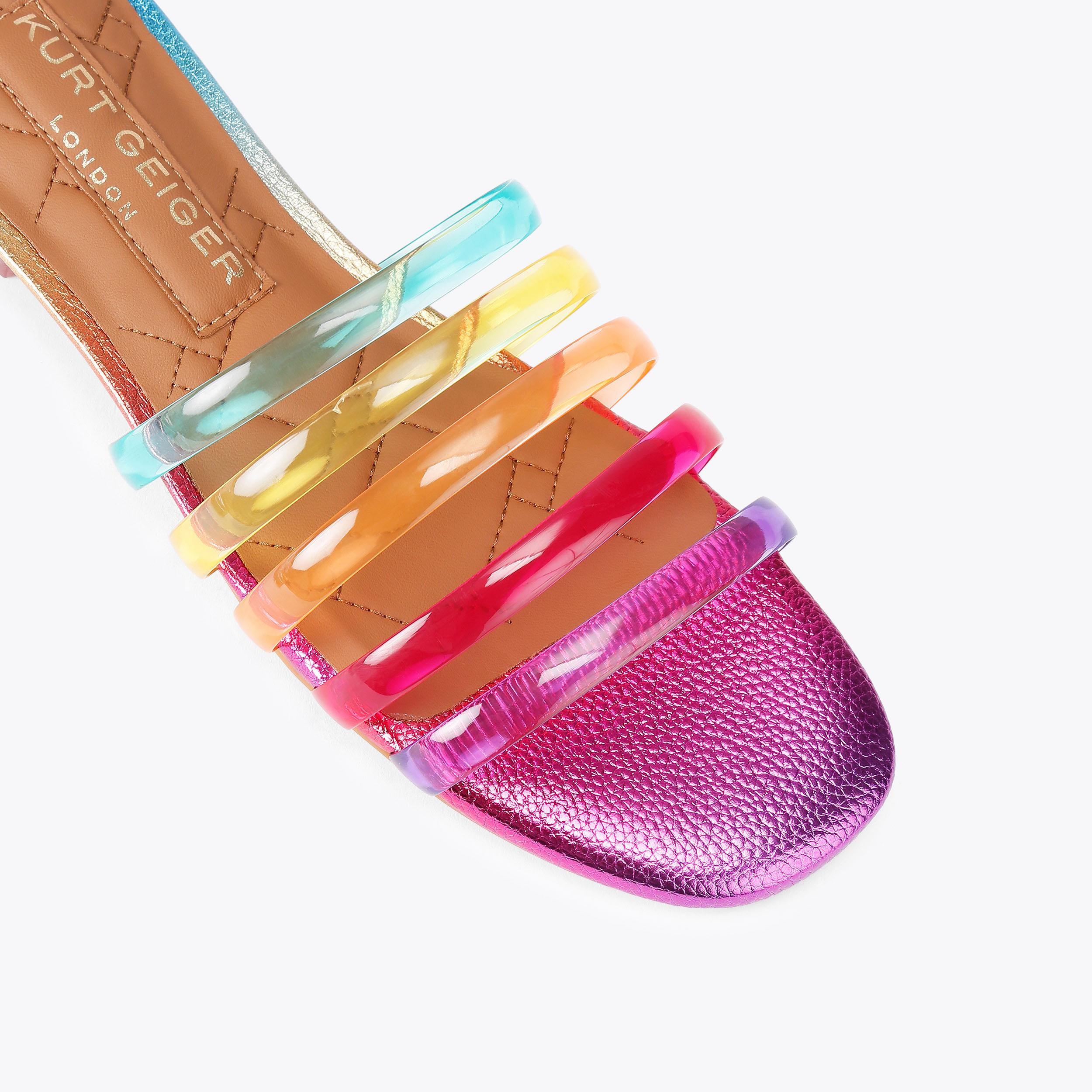 Maddison Jelly Sandal — Multicolour Crystal Slide, view 5