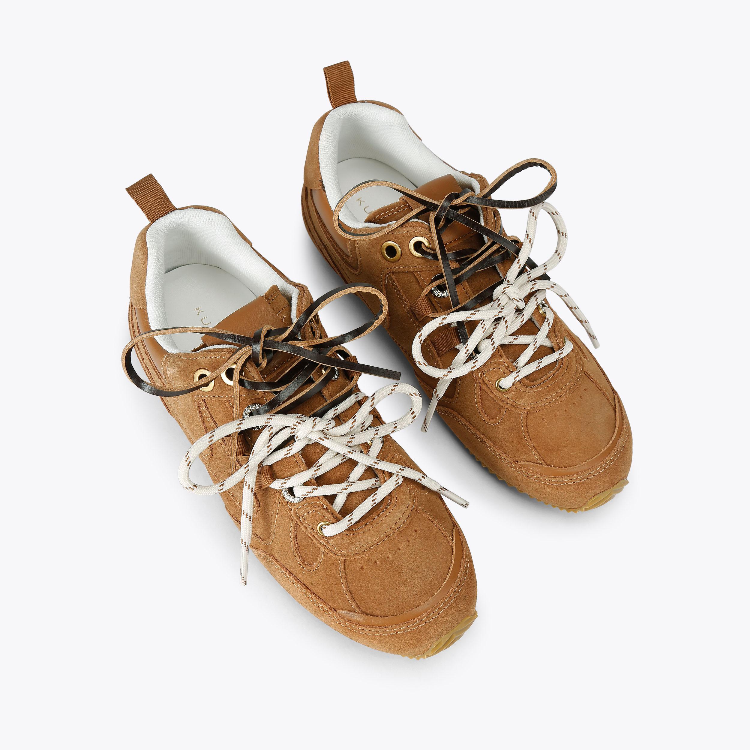 Kurt Slim Runner — Tan Suede Sneaker, view 4