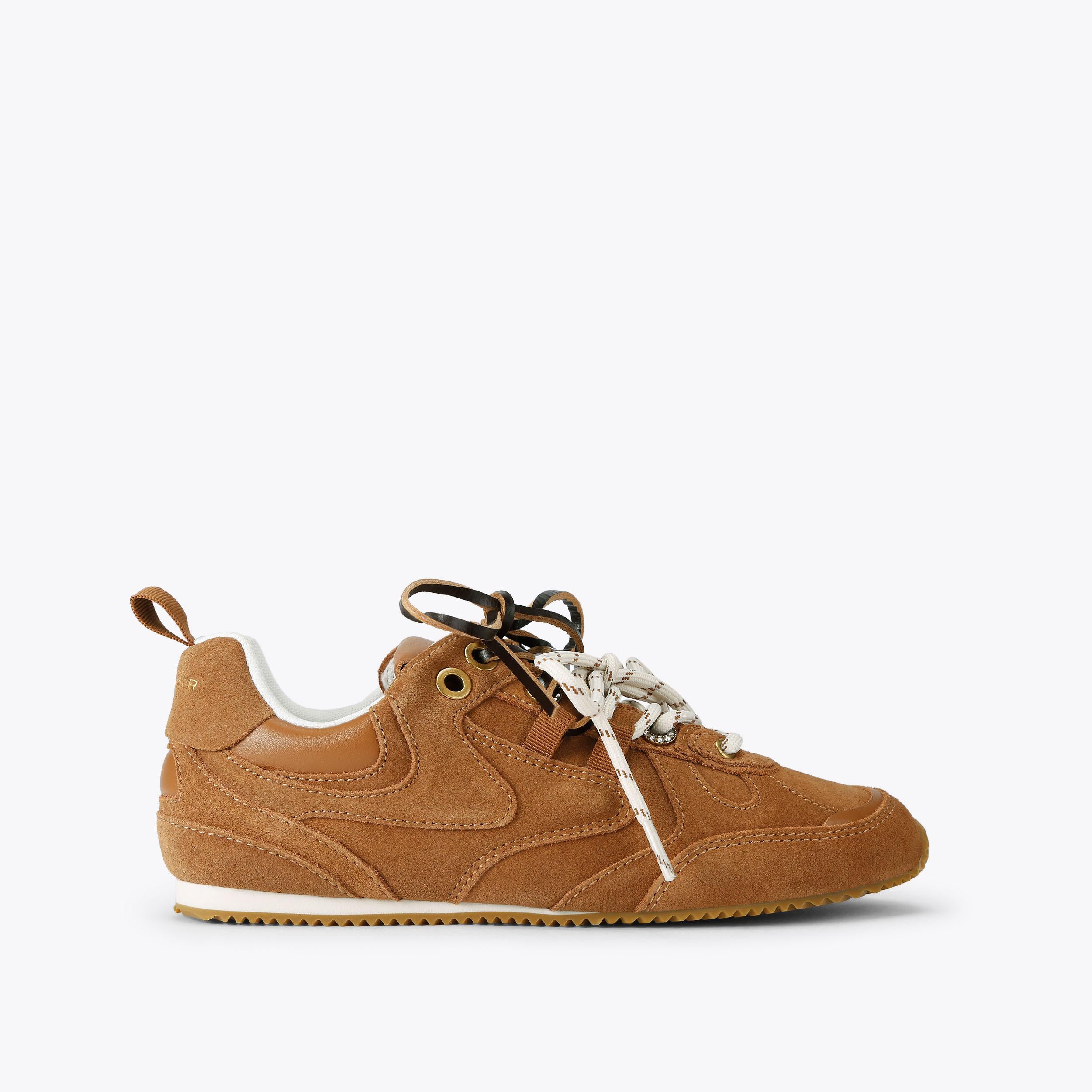Kurt Slim Runner — Tan Suede Sneaker, side profile