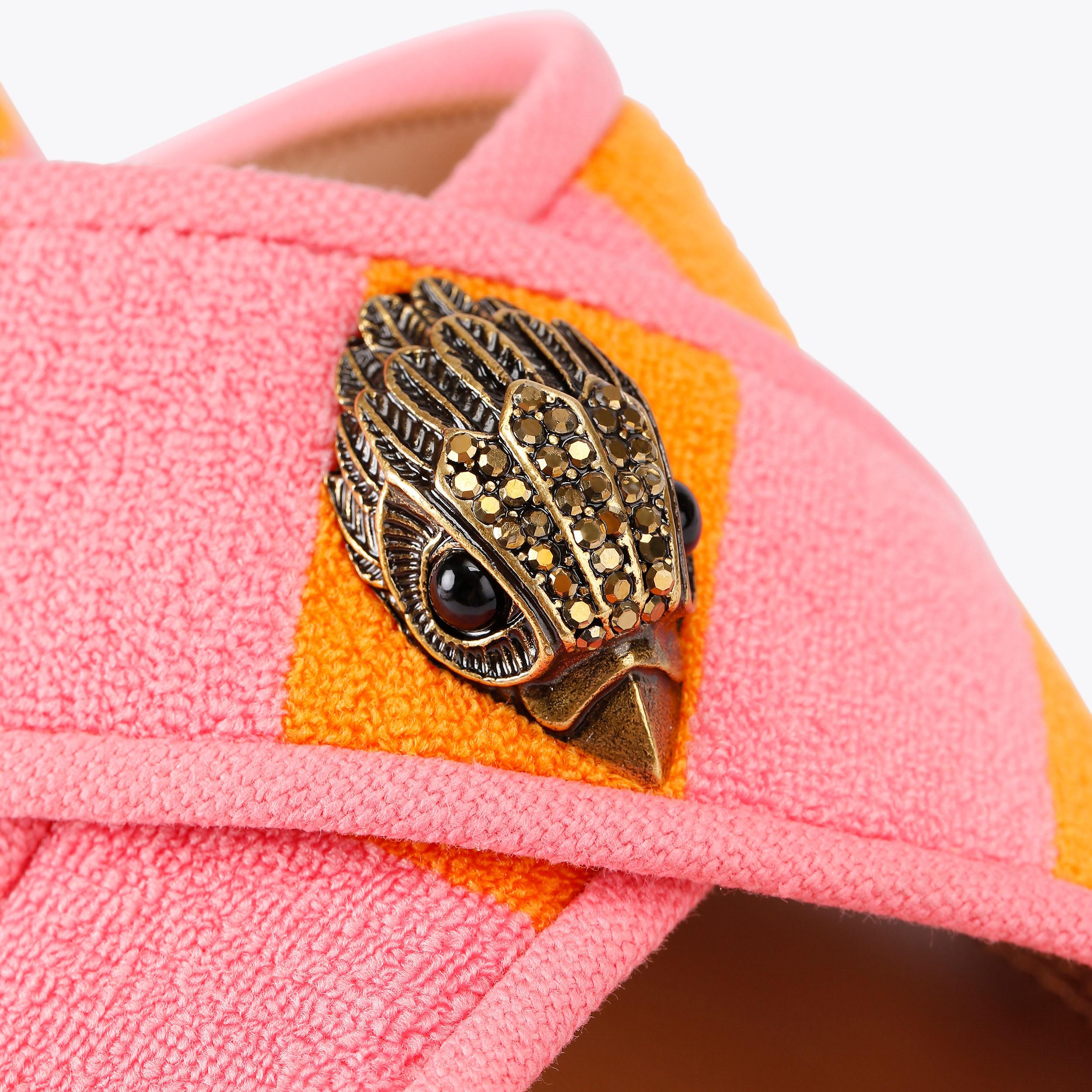 Kurt's Cabana Eagle — Pink and Orange Terry Flatform Sandal, view 6
