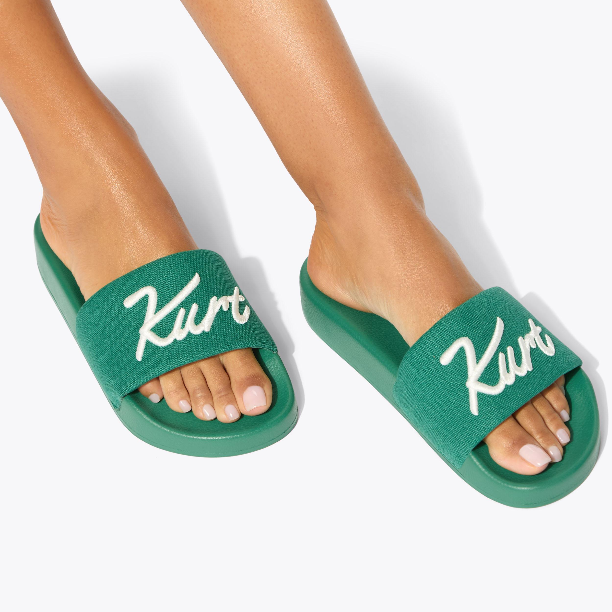 Kurt Geiger London Kurt Meena — Green Canvas Slide