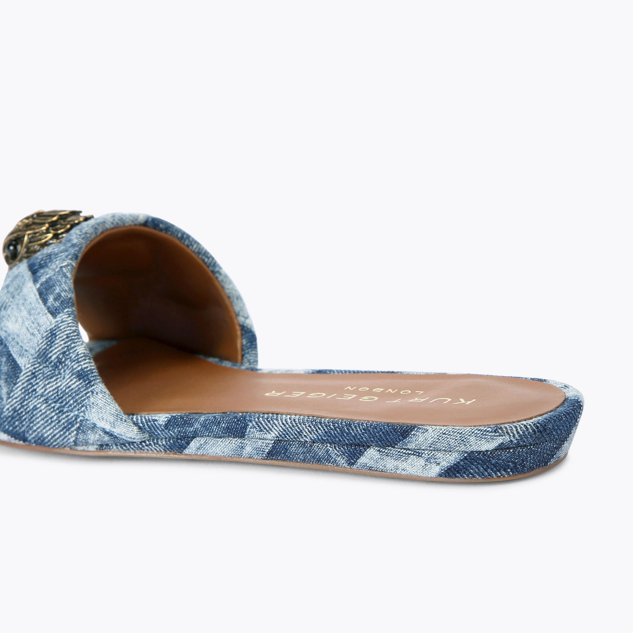 Kensington — Denim Flat Sandal, detail