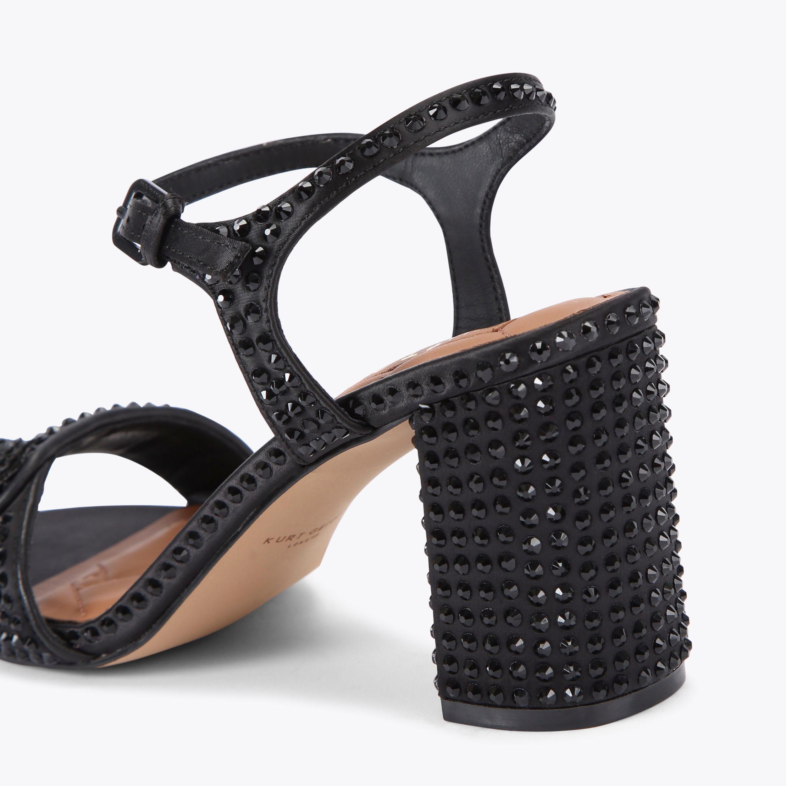 Kensington Langley — Black Raffia Sandal, detail