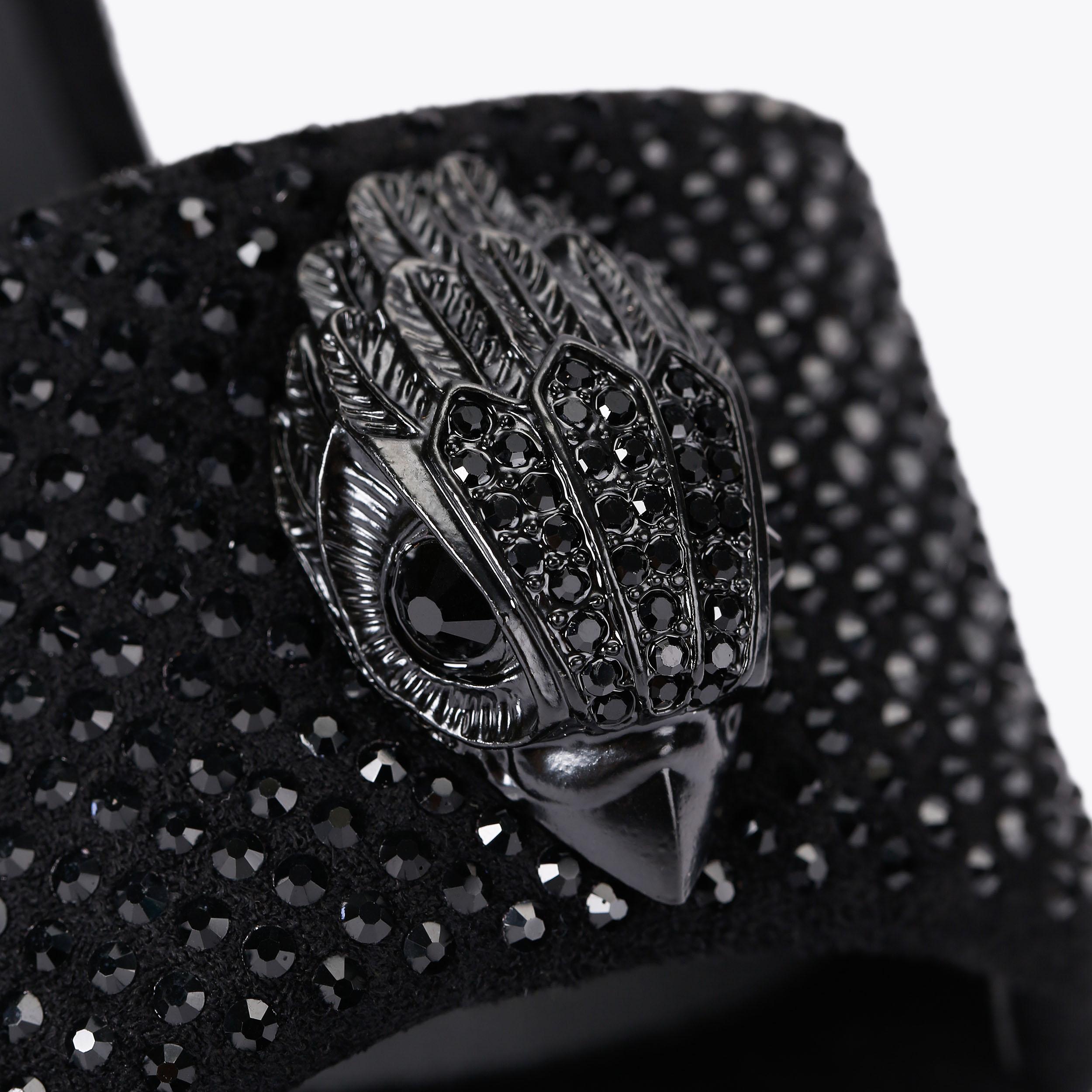 Kensington Platform — Black Crystal Sandal, view 6