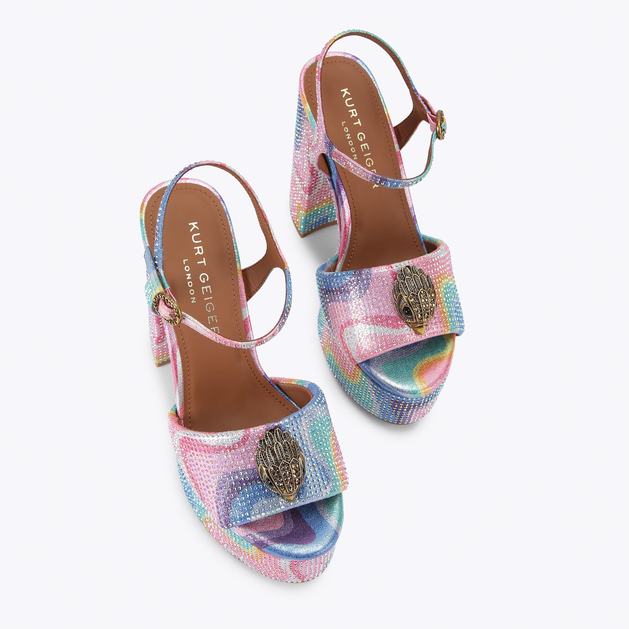 Kensington Platform — Pastel Rainbow Sandal, view 3