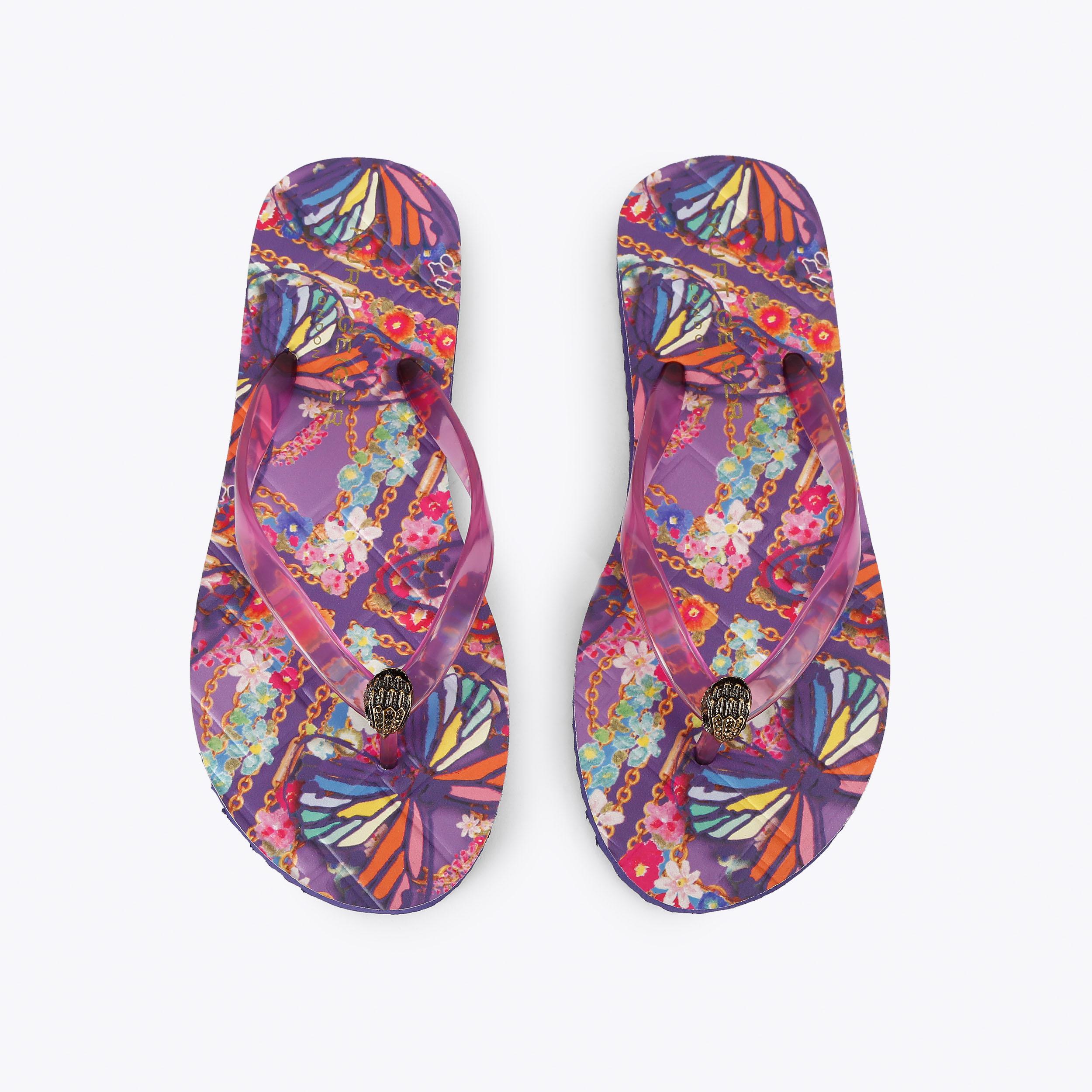 Kensington — Pink Butterfly Print Flip Flop, view 4