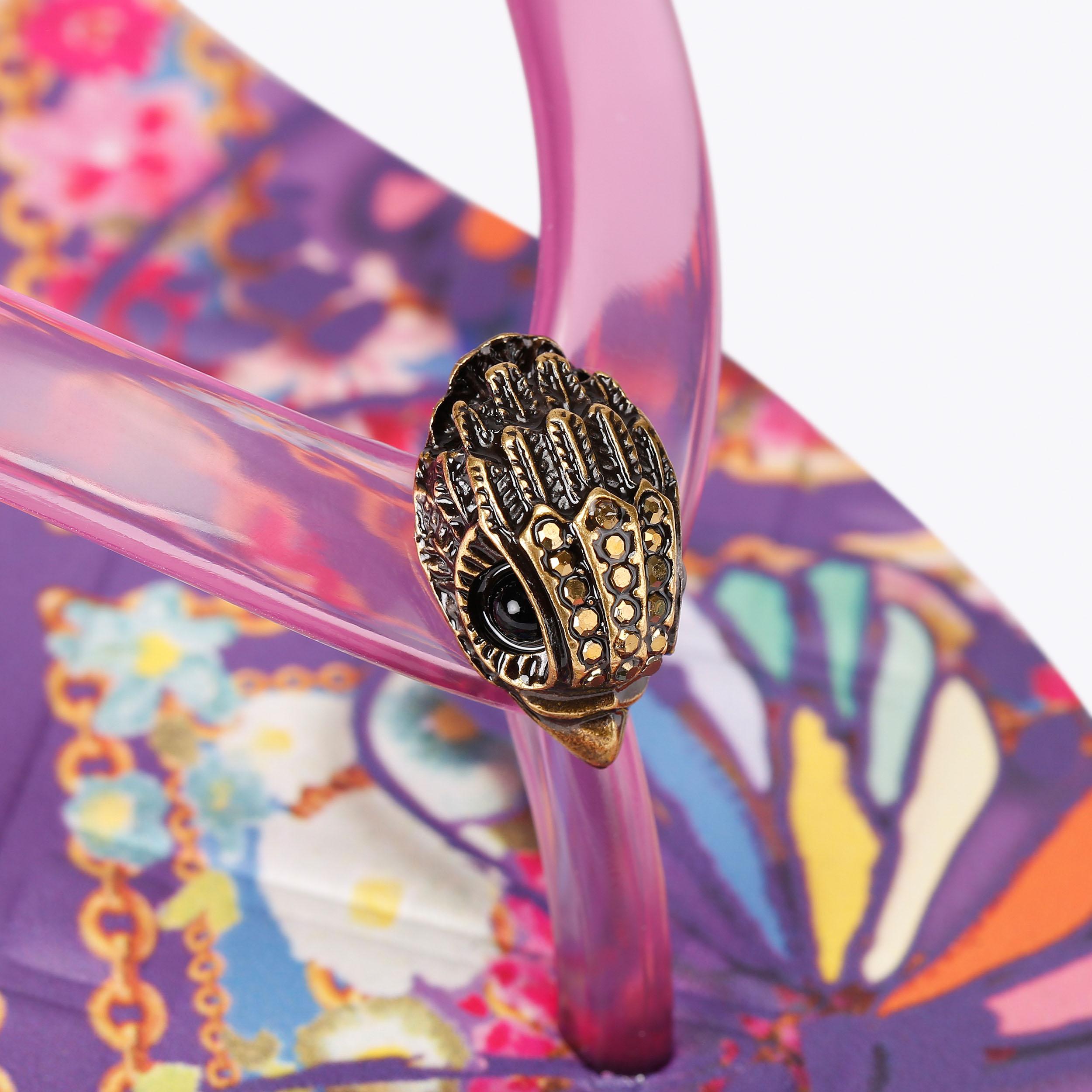 Kensington — Pink Butterfly Print Flip Flop, view 6
