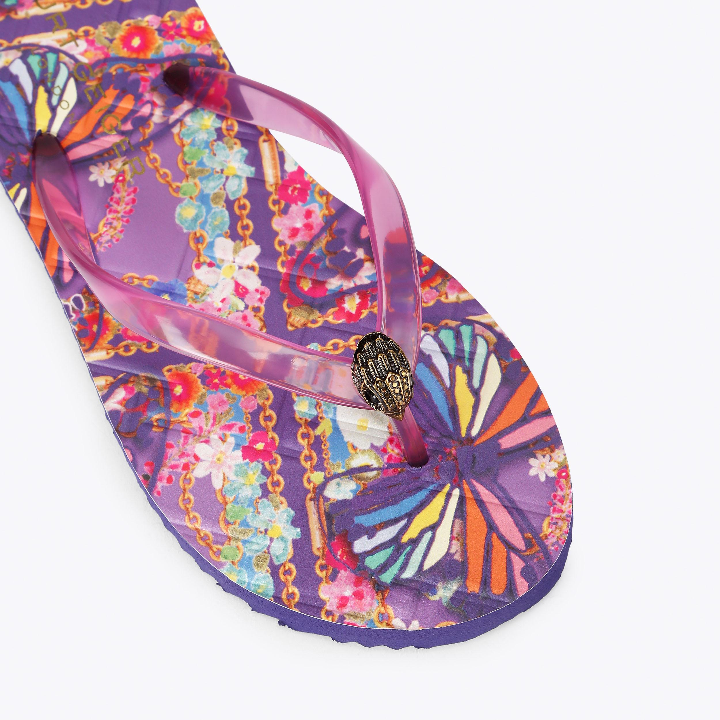 Kensington — Pink Butterfly Print Flip Flop, view 5