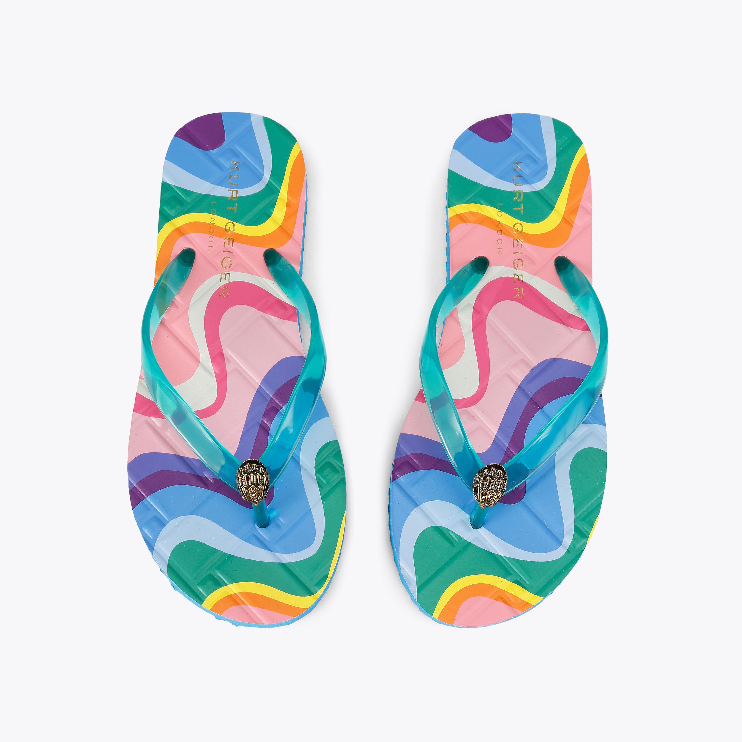 Kensington — Green Flip Flop Sandal, view 4