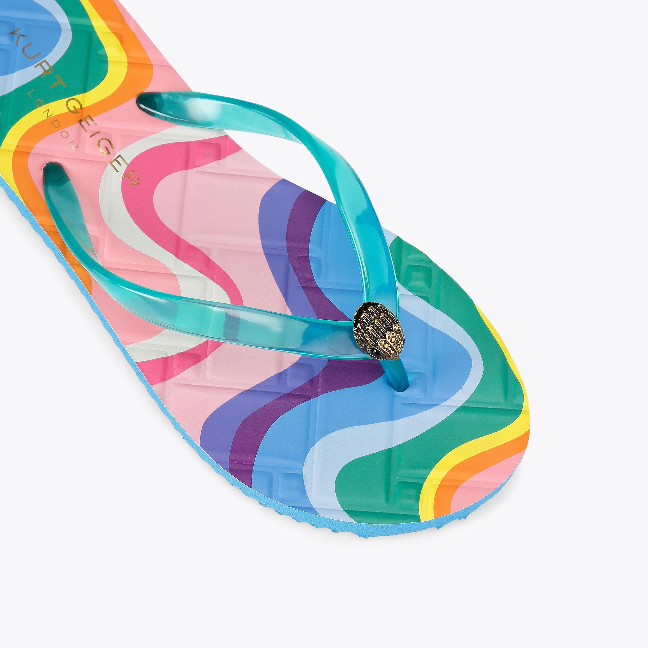 Kensington — Green Flip Flop Sandal, view 5