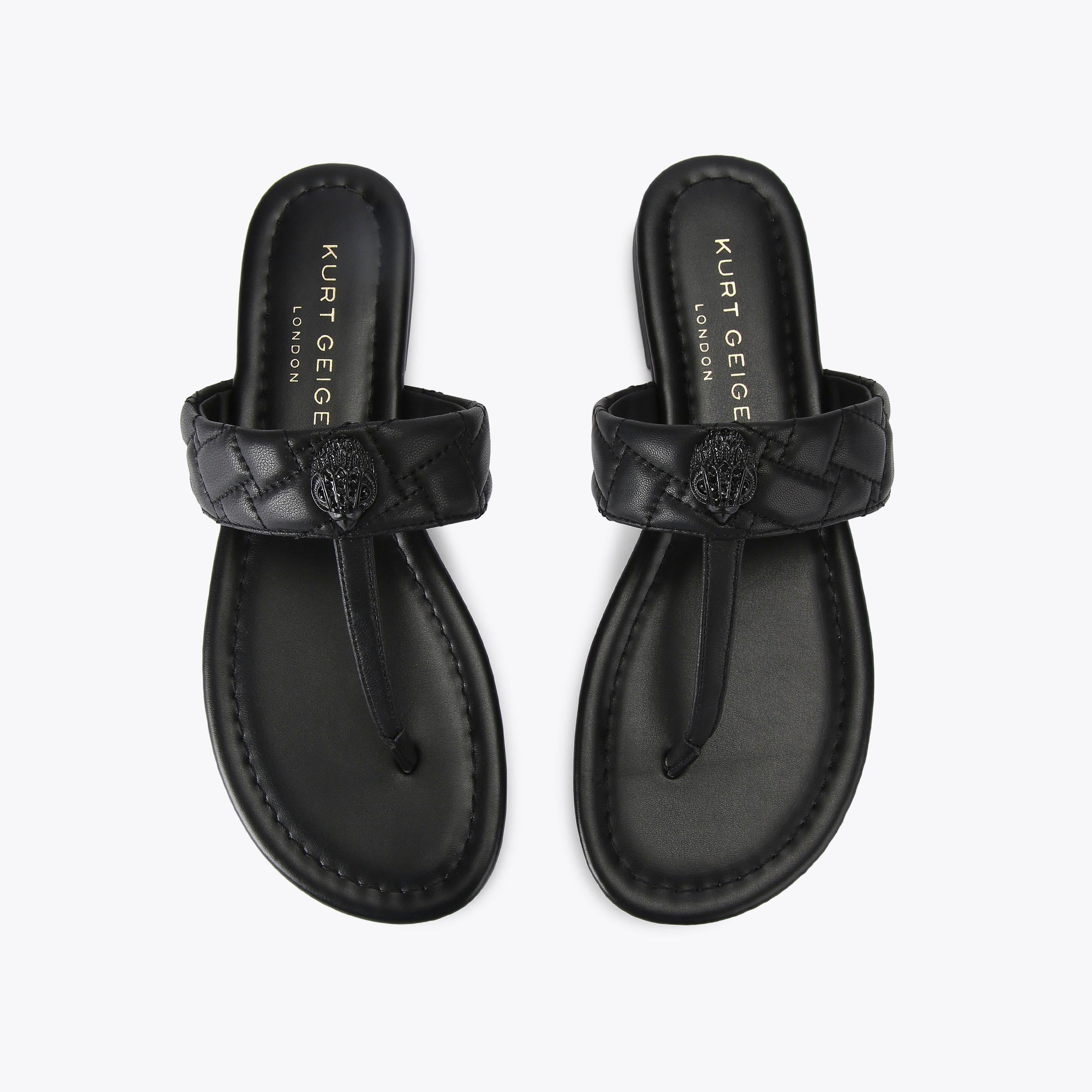 Kensington T-bar Drench — Black Crystal Sandal, view 4