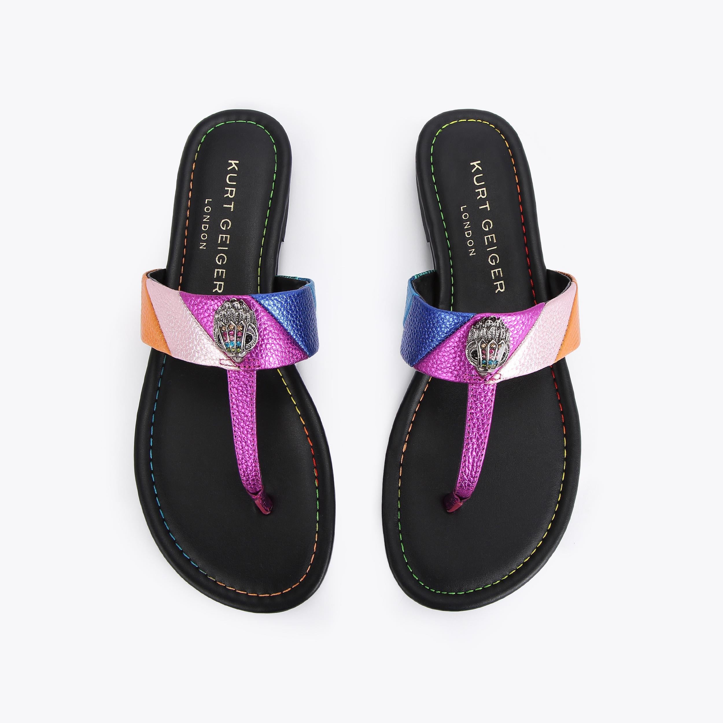 Kensington T-Bar — Multicolour Leather Sandal, view 1
