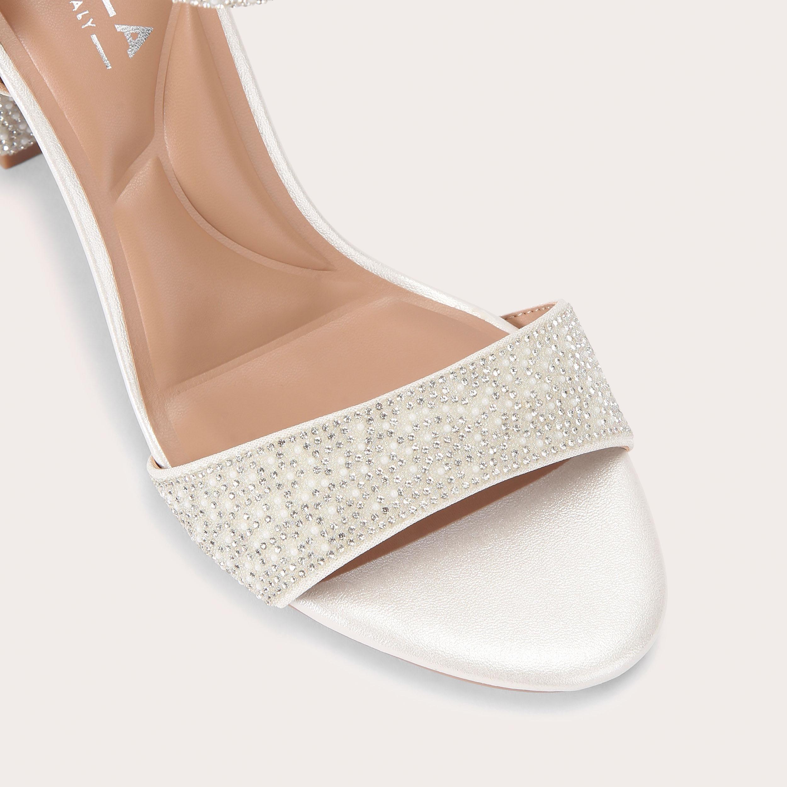 Kianni — White Crystal Heeled Sandal, view 5