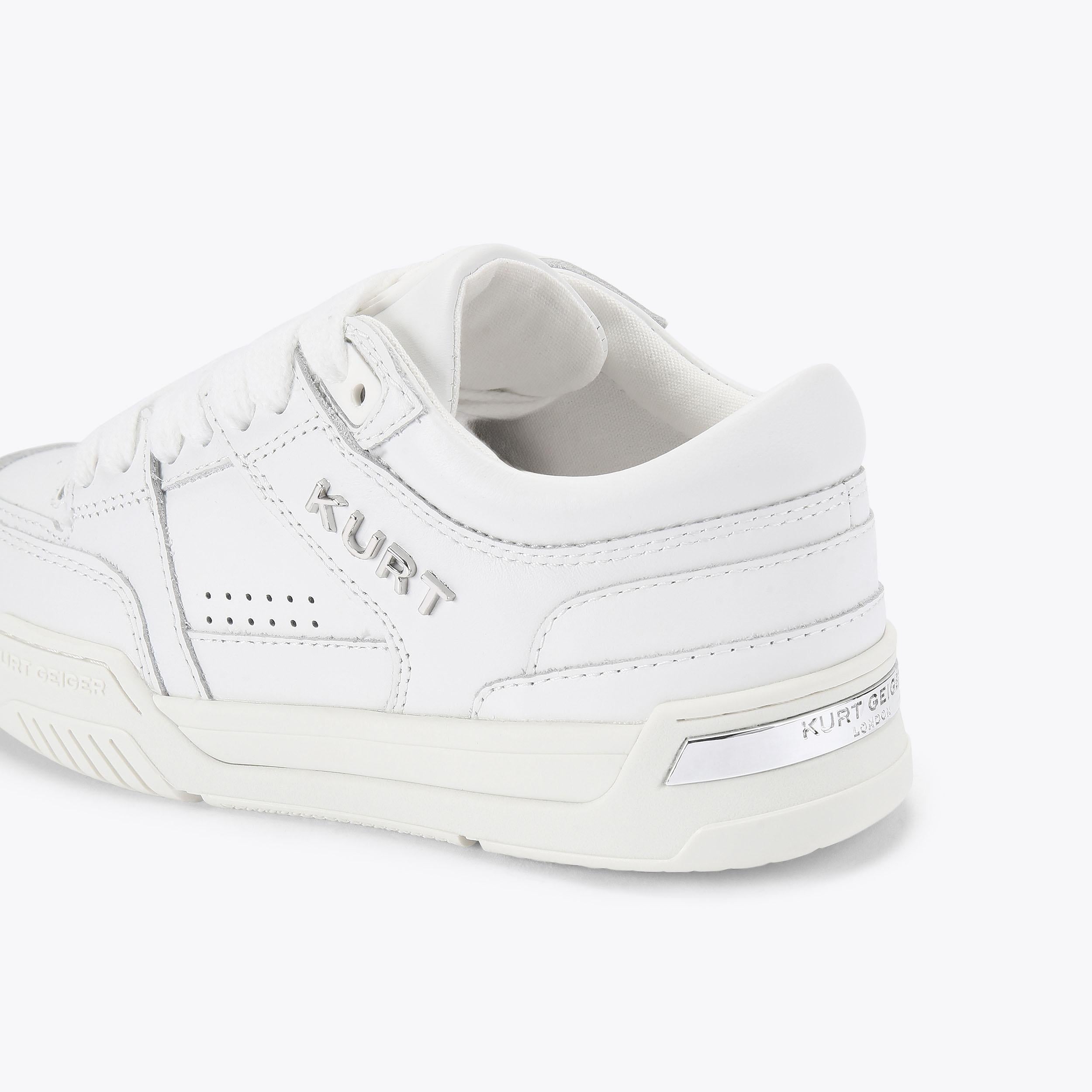 Hatton — White Leather Sneaker, detail
