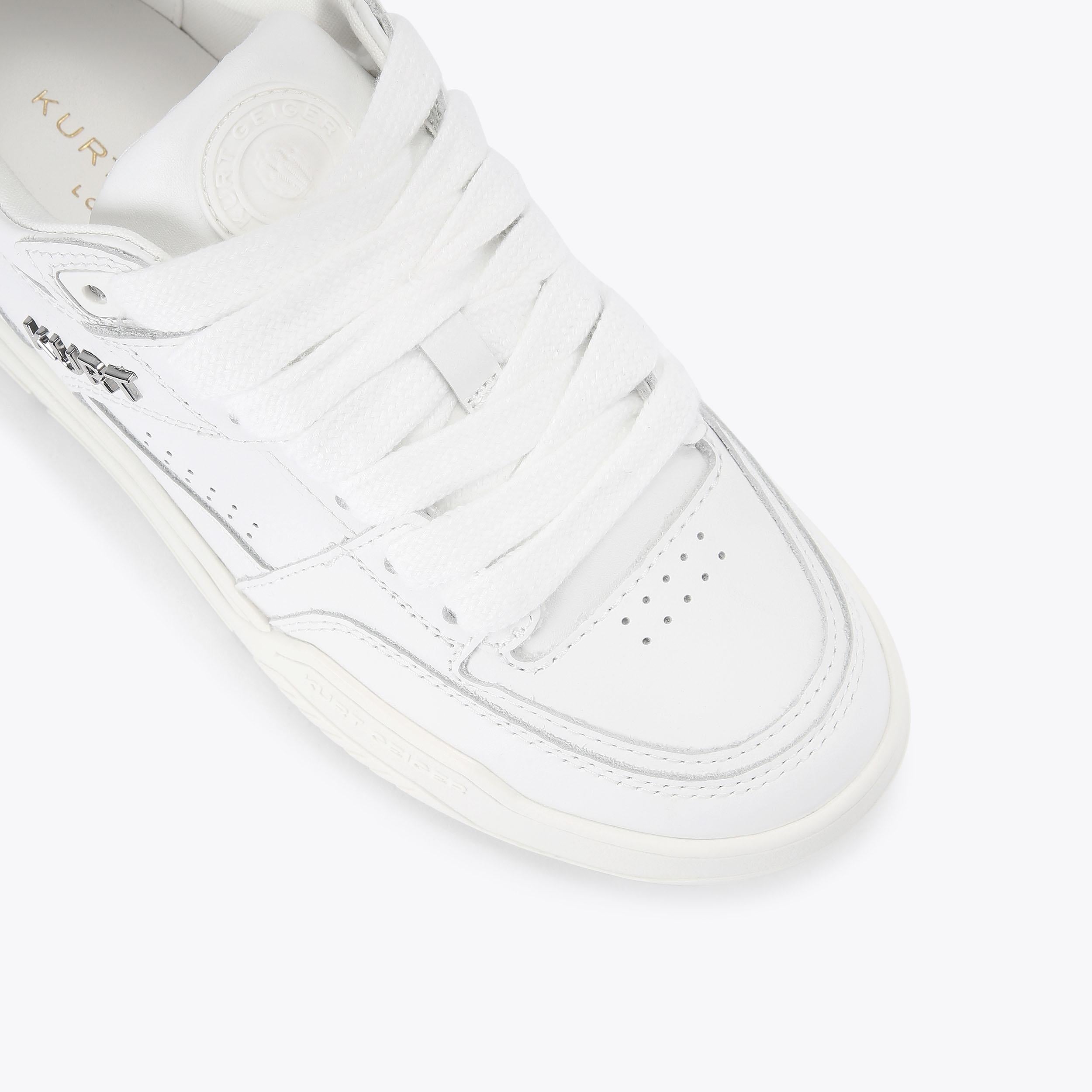 Hatton — White Leather Sneaker, view 5