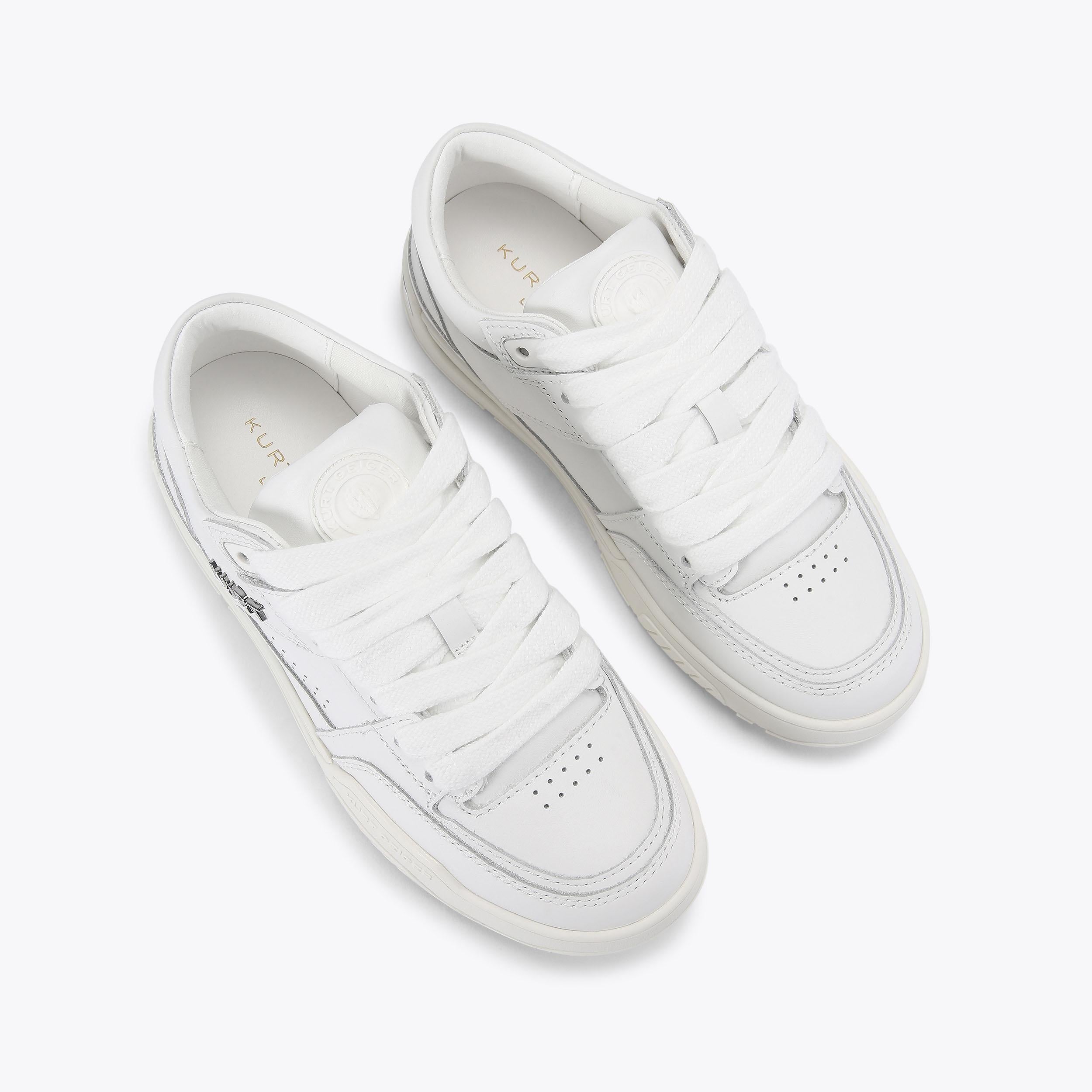 Hatton — White Leather Sneaker, view 4