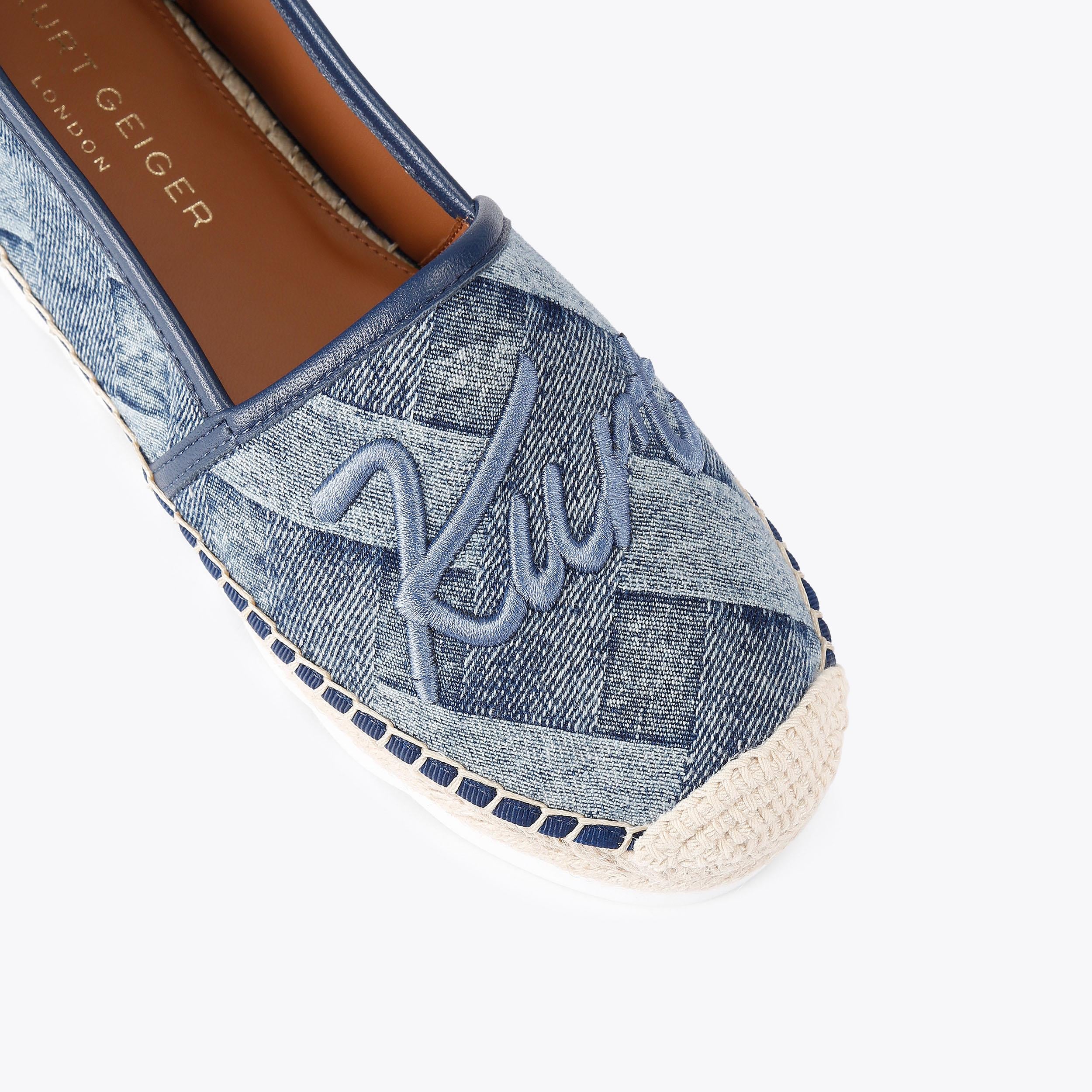 Kurt Cleated Espadrille — Denim Flat, view 5