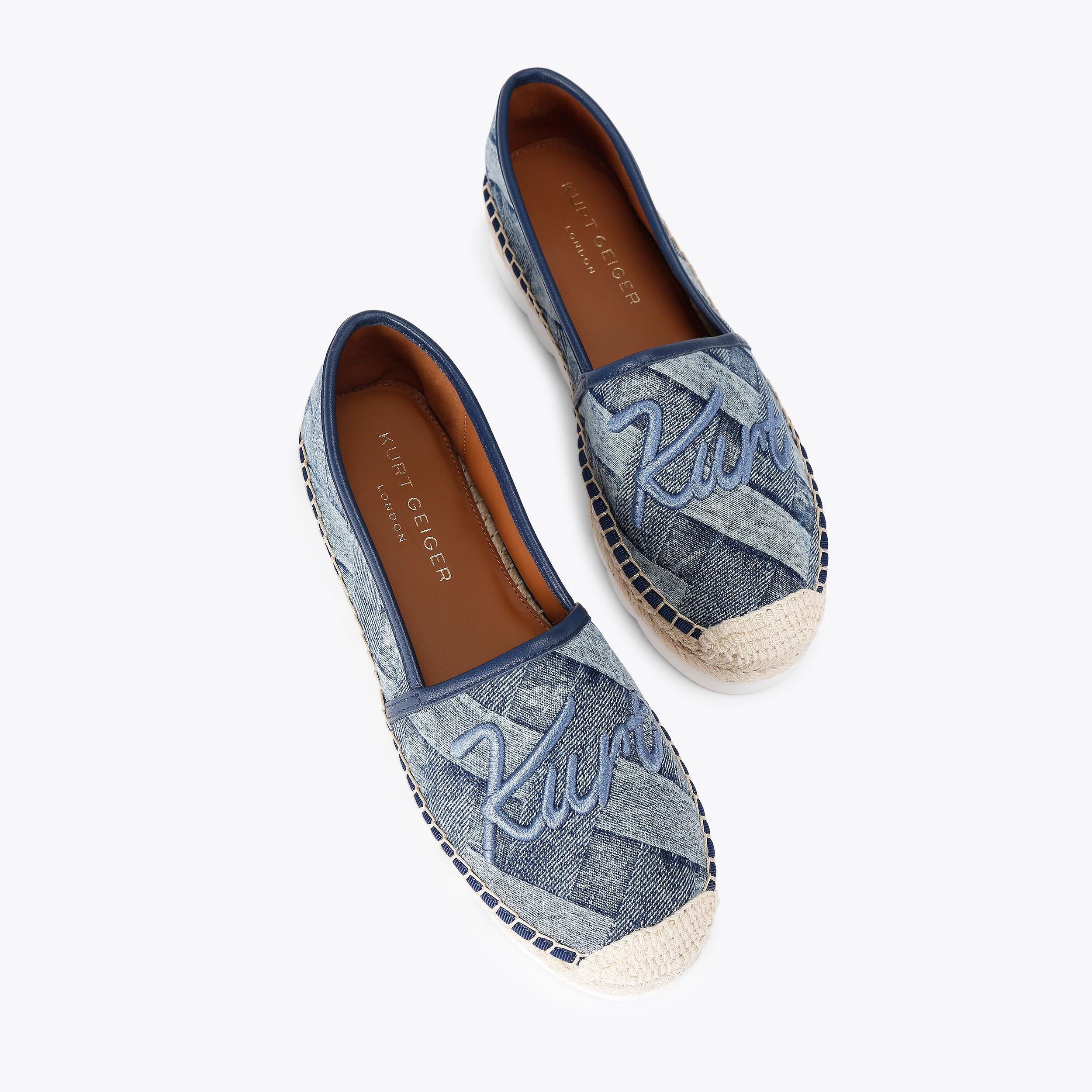 Kurt Cleated Espadrille — Denim Flat, view 4
