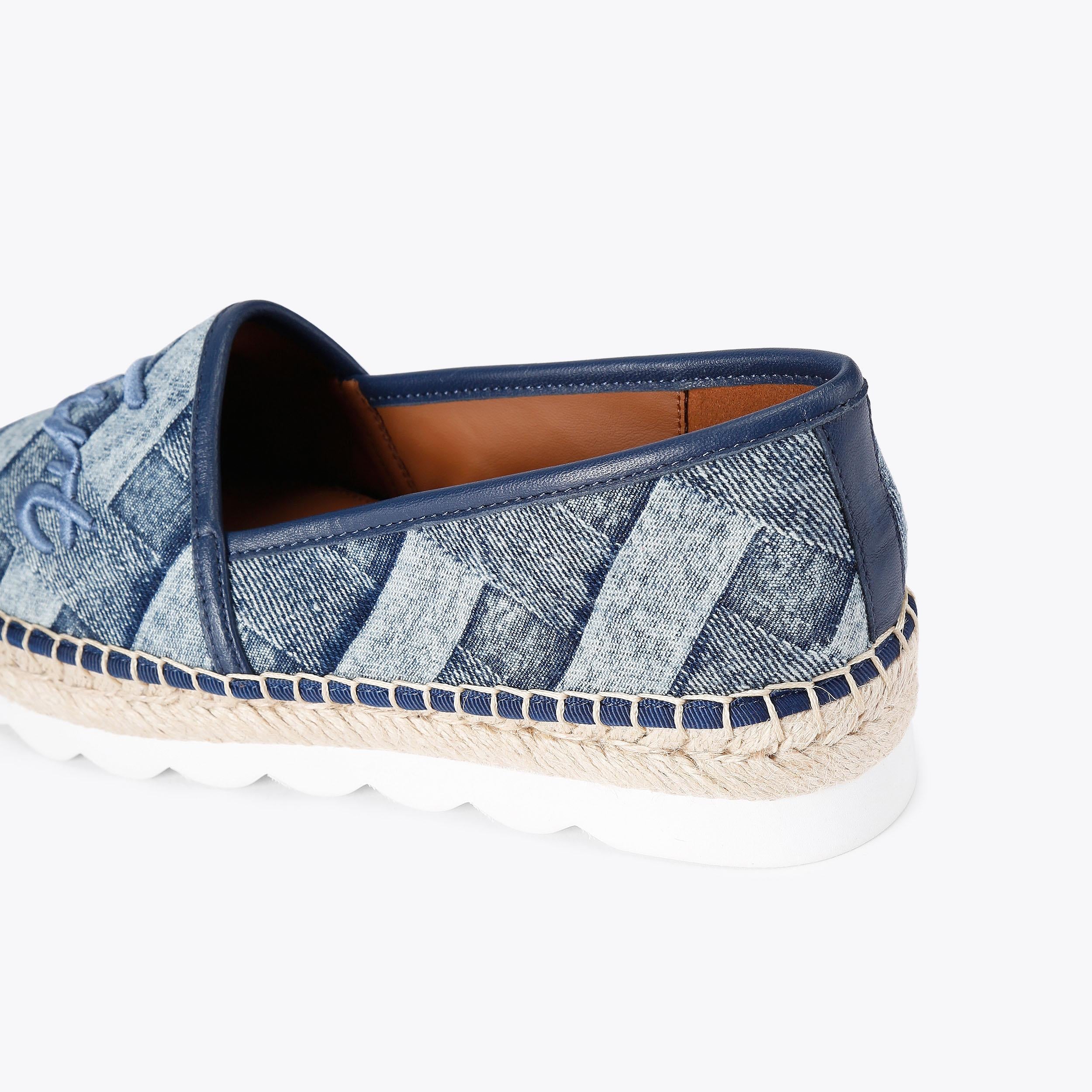 Kurt Cleated Espadrille — Denim Flat, detail