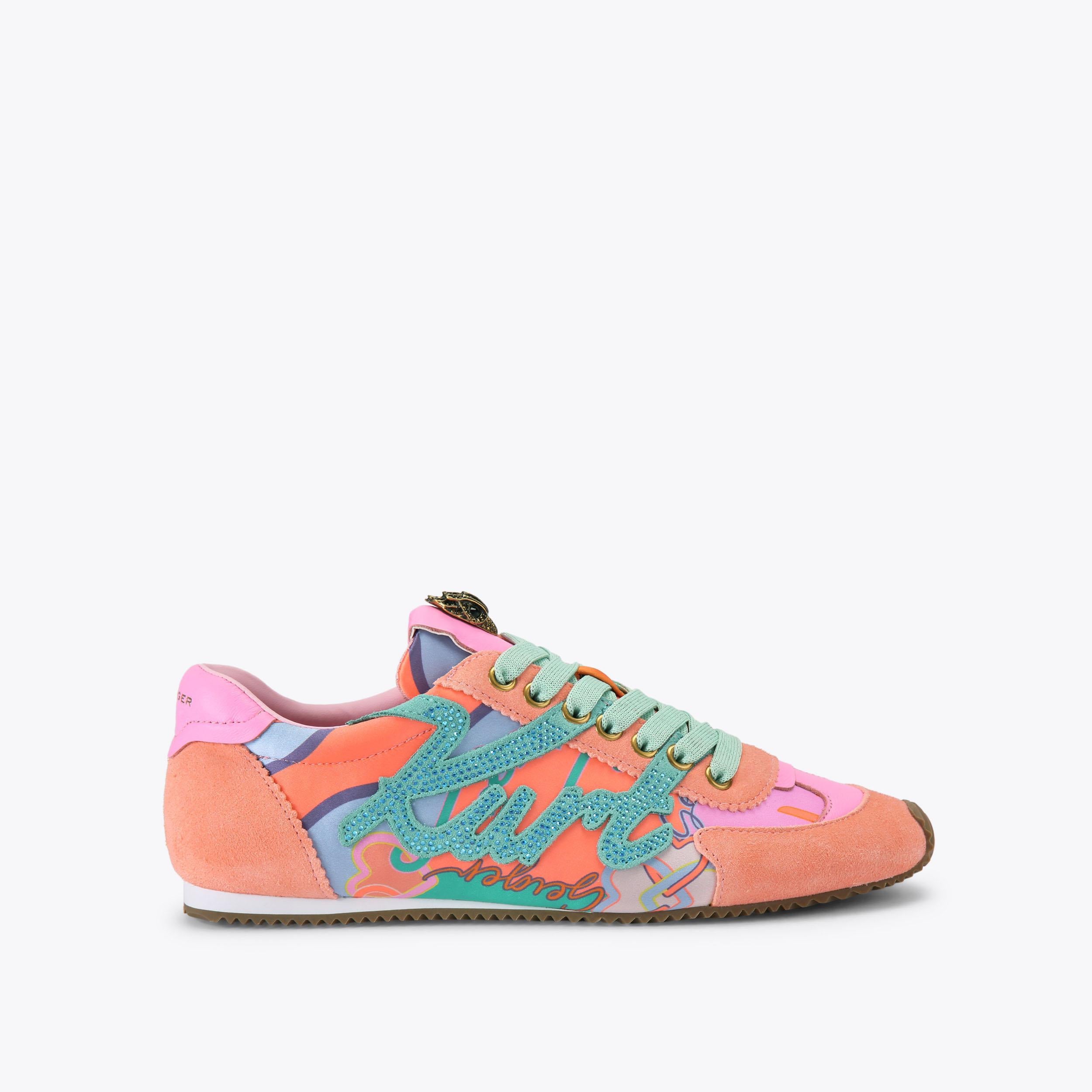 Islington — Multicolour Satin Sneaker, side profile