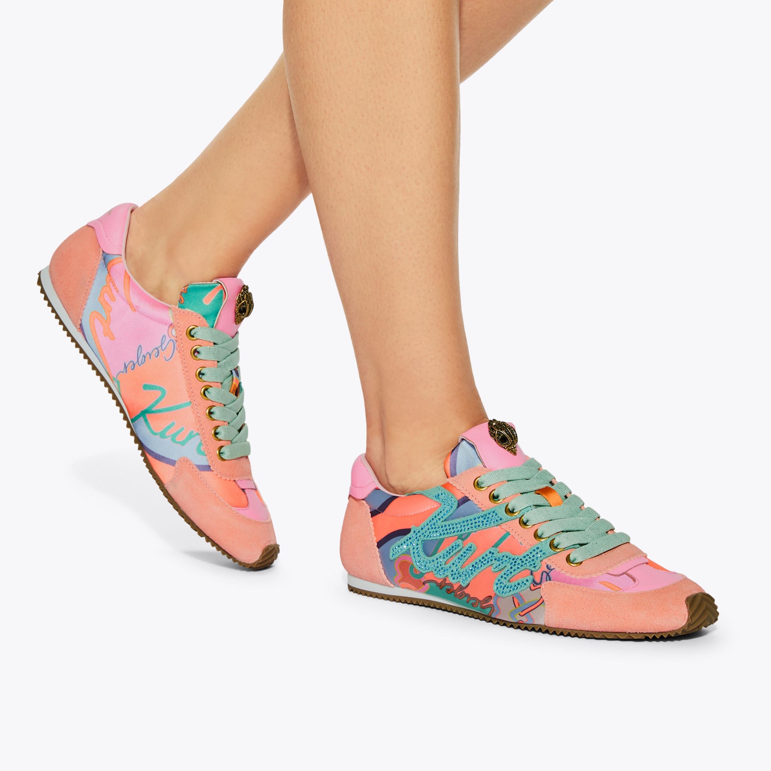 Islington — Multicolour Satin Sneaker, worn on foot