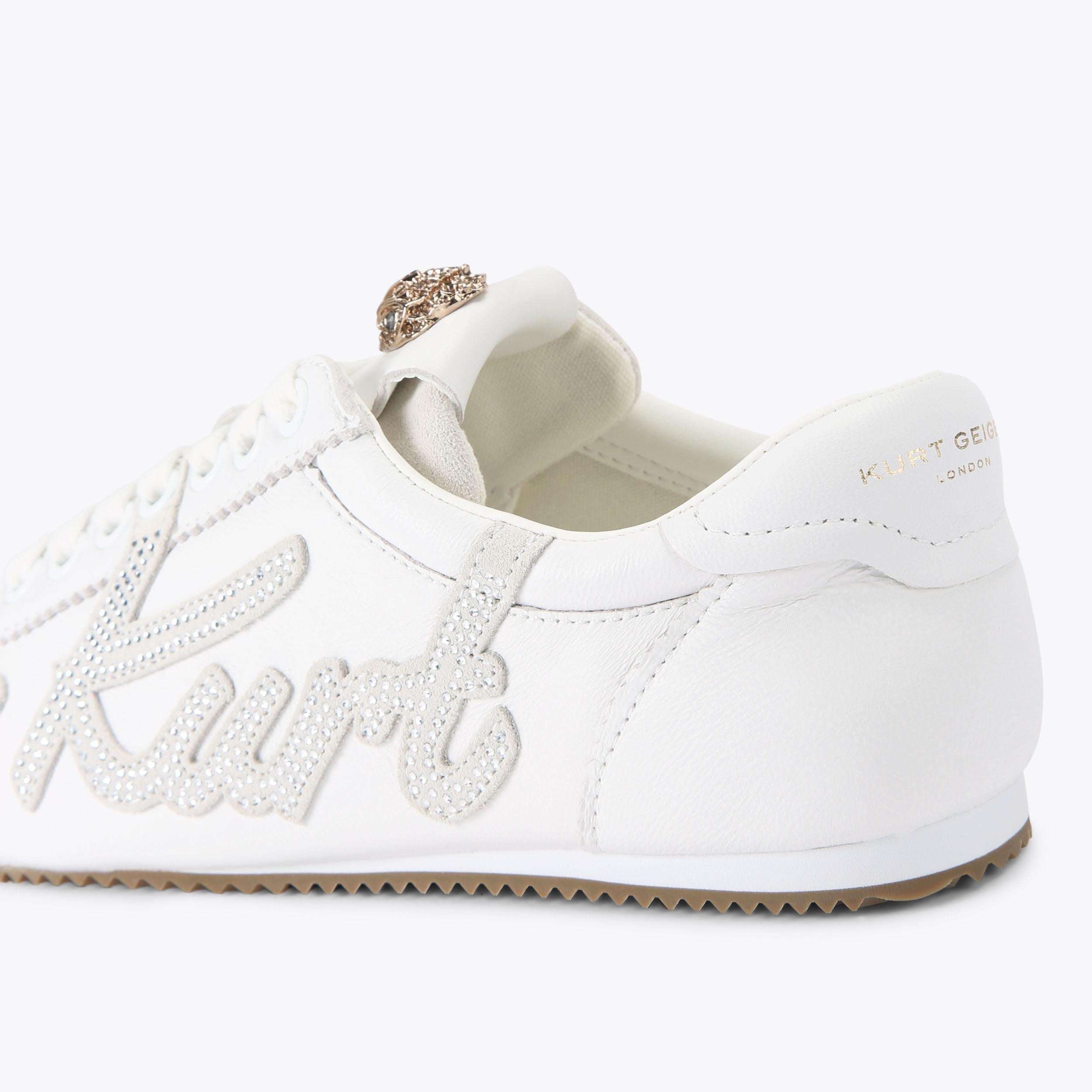 Islington — White Leather Sneaker, detail