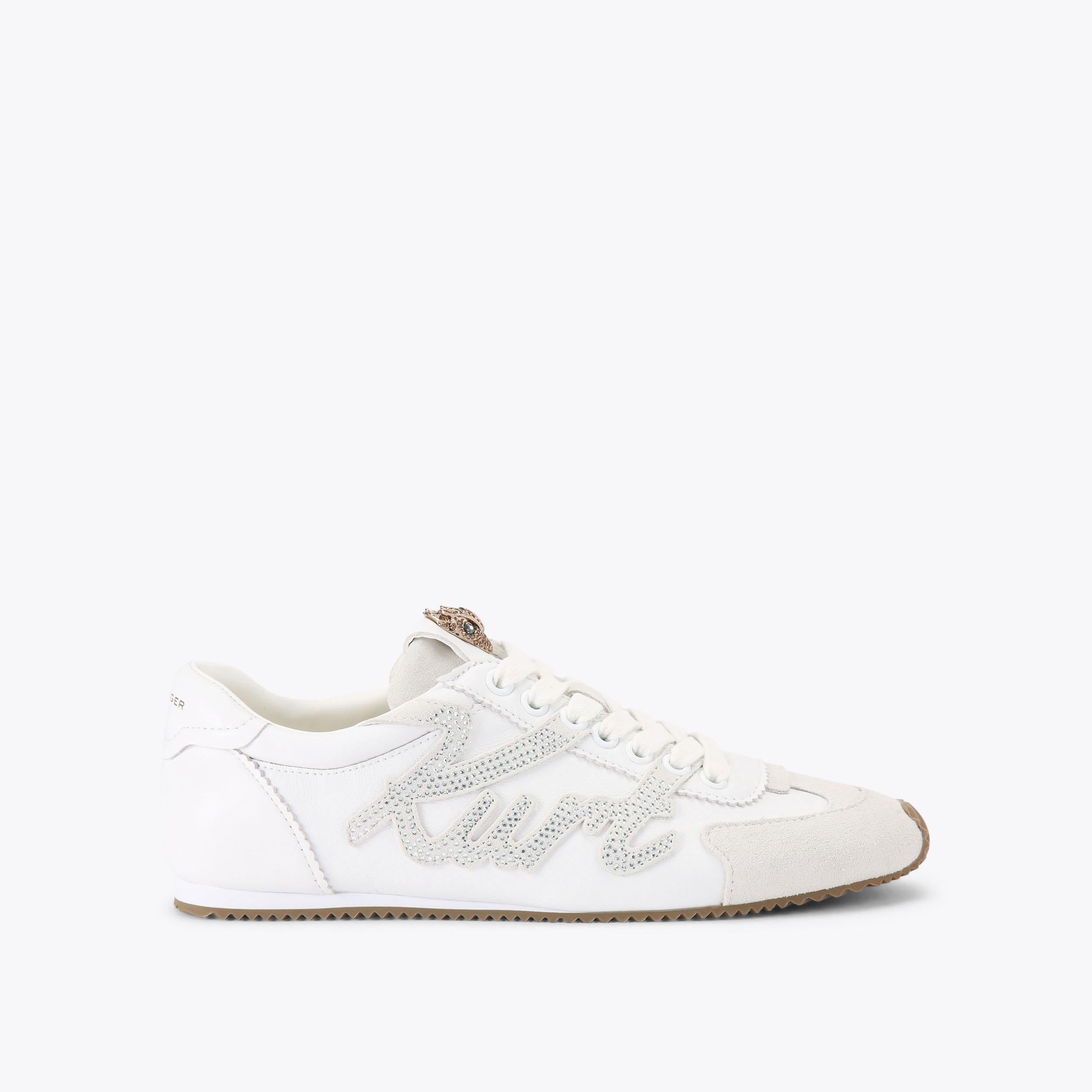 Islington — White Leather Sneaker, side profile