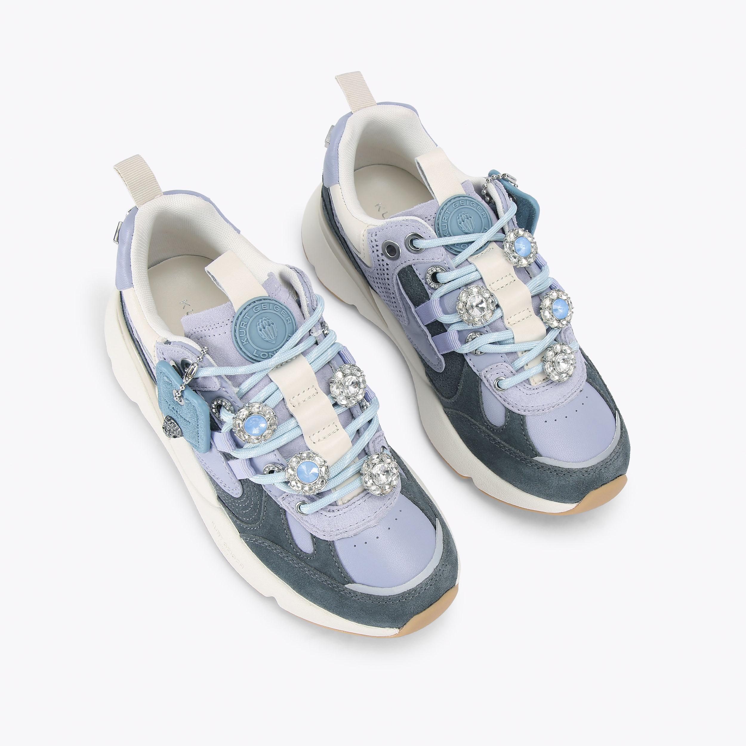 Kurt Runner — Lilac Multi Panel Sneaker, view 4
