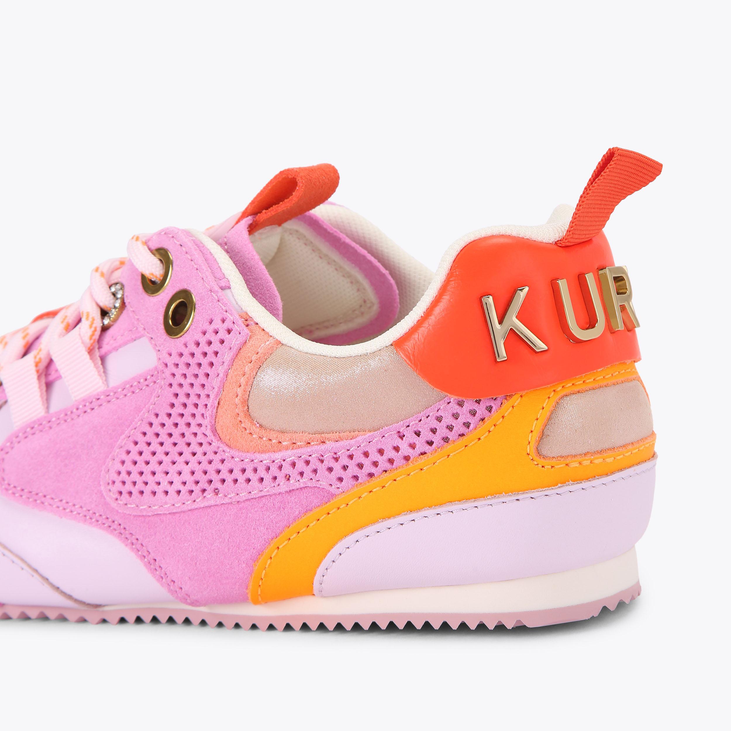 Kurt Slim Runner — Pink Combination Suede Sneaker, detail