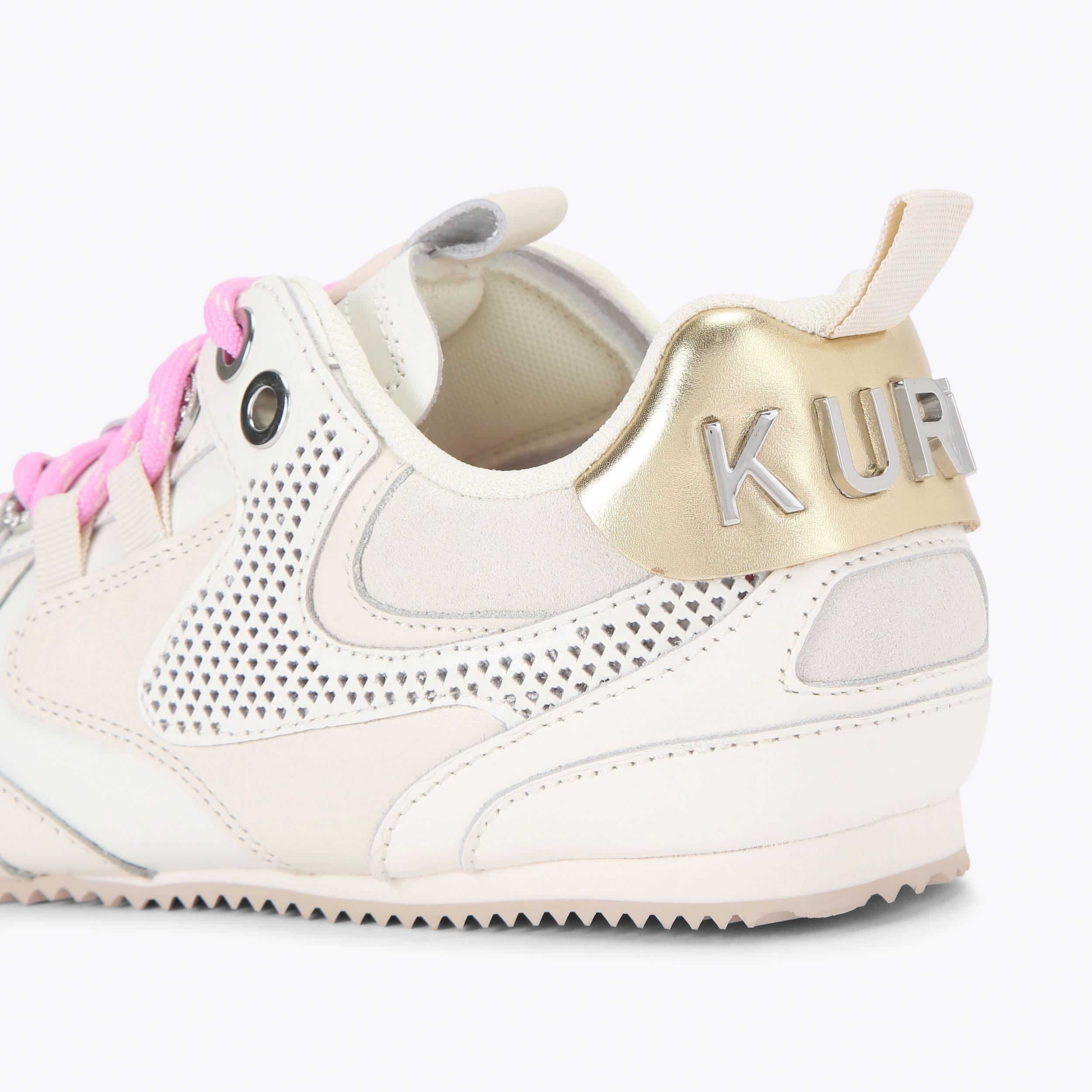 Kurt Slim Runner — White Leather Sneaker, detail