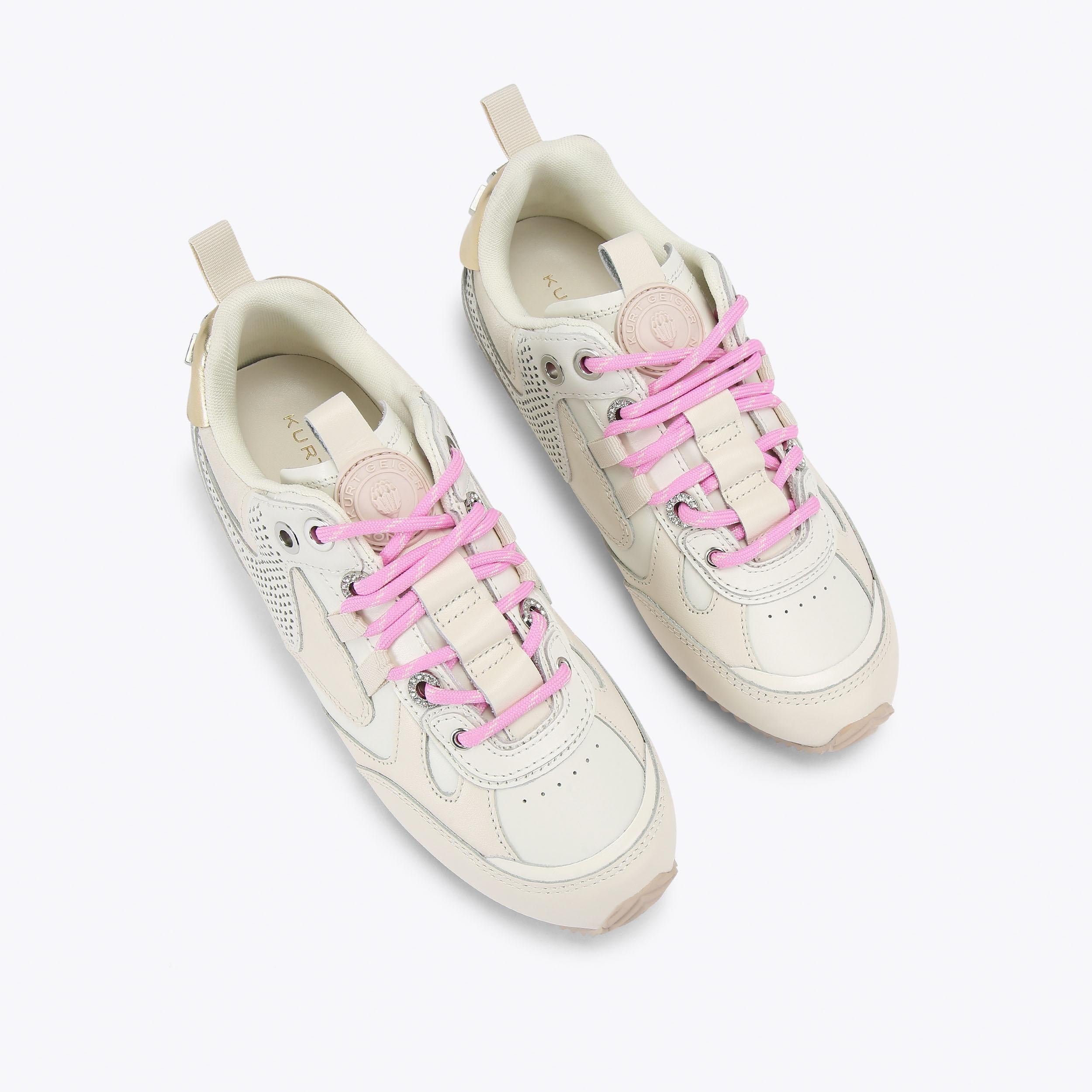 Kurt Slim Runner — White Leather Sneaker, view 4