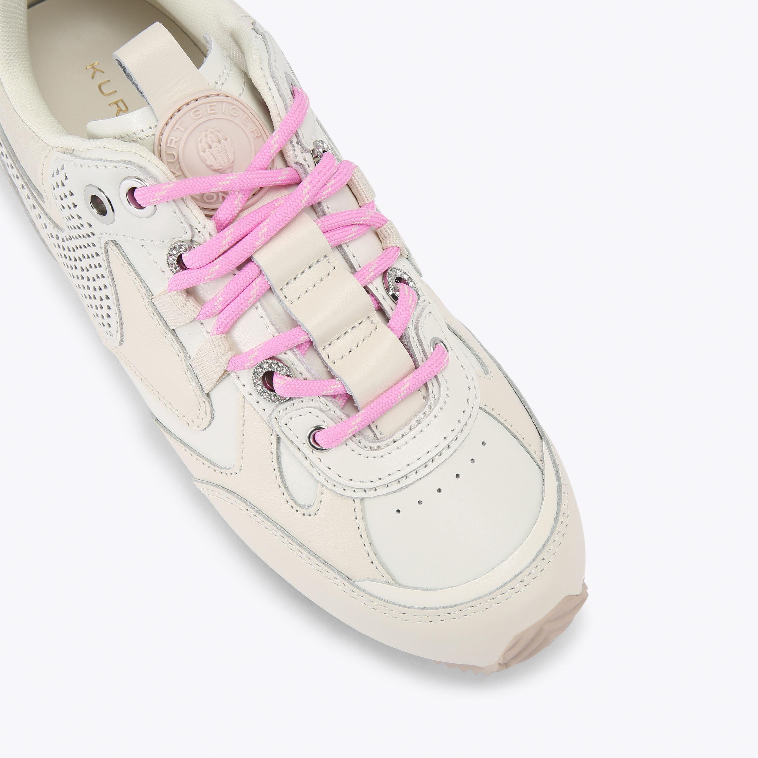 Kurt Slim Runner — White Leather Sneaker, view 5