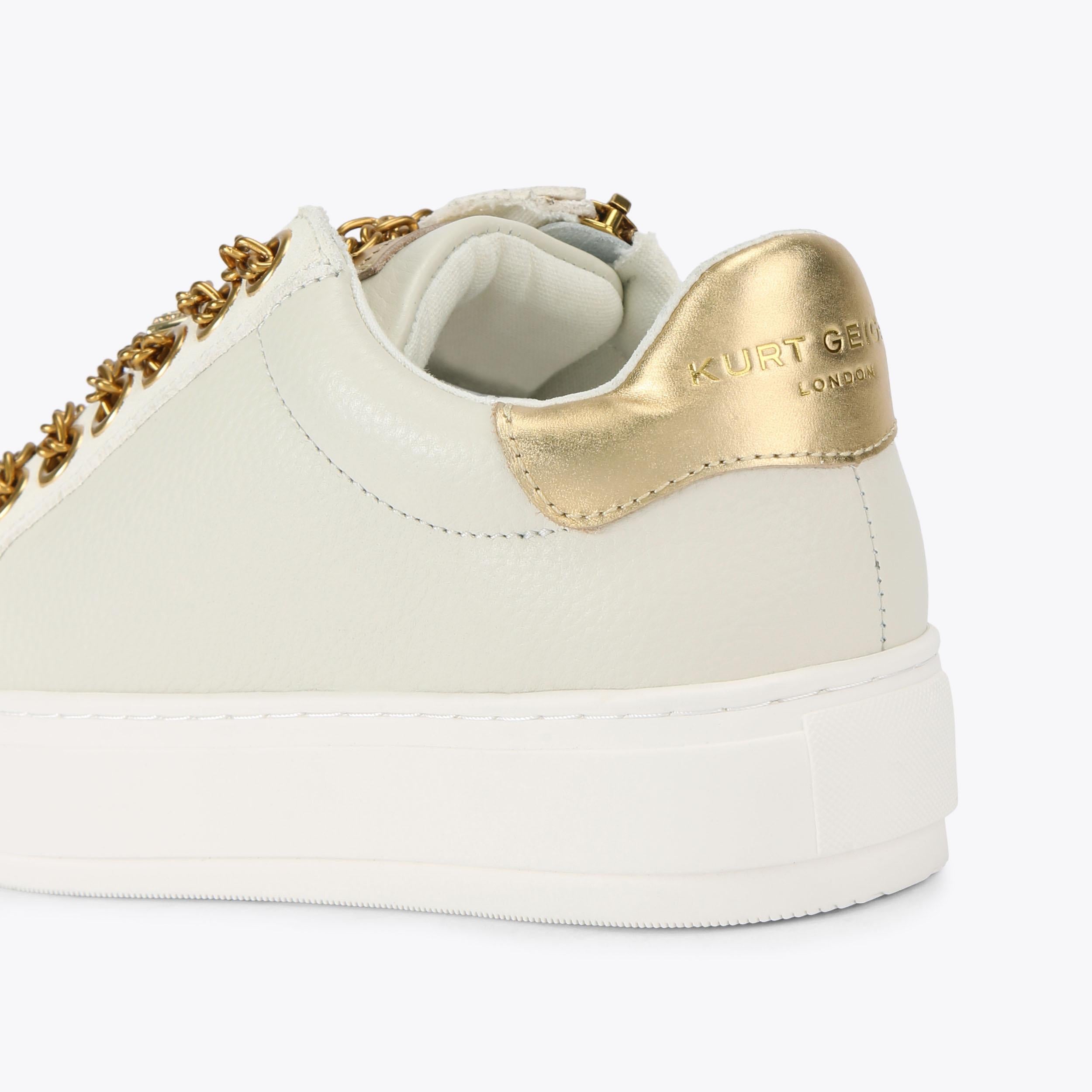 Laney Charm — Bone Leather Sneaker, detail