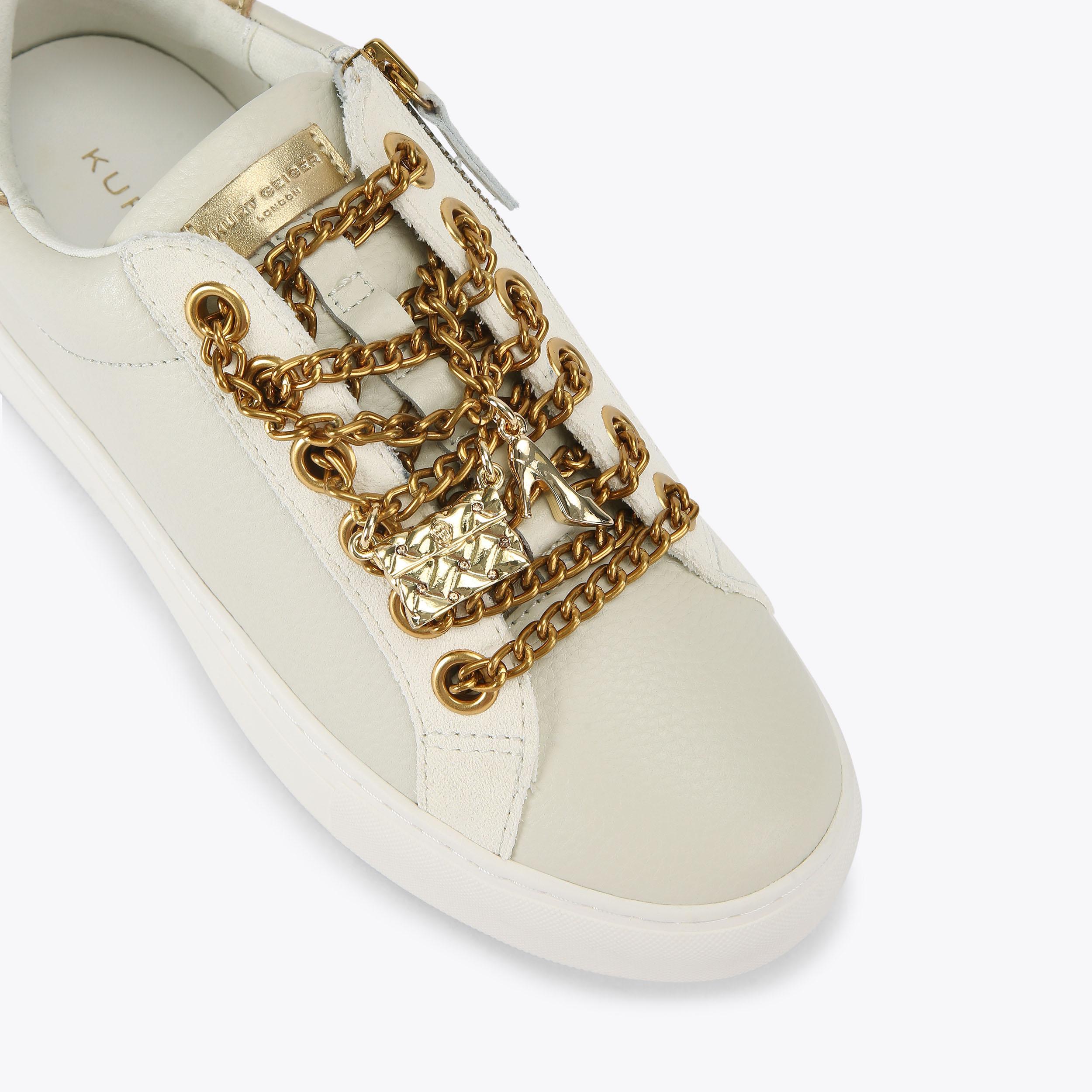 Laney Charm — Bone Leather Sneaker, view 5