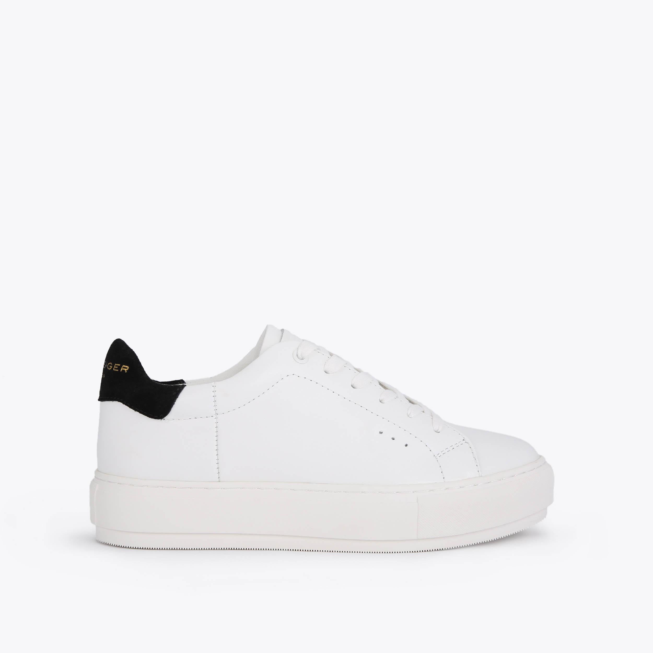 Laney — White Leather Sneaker, side profile