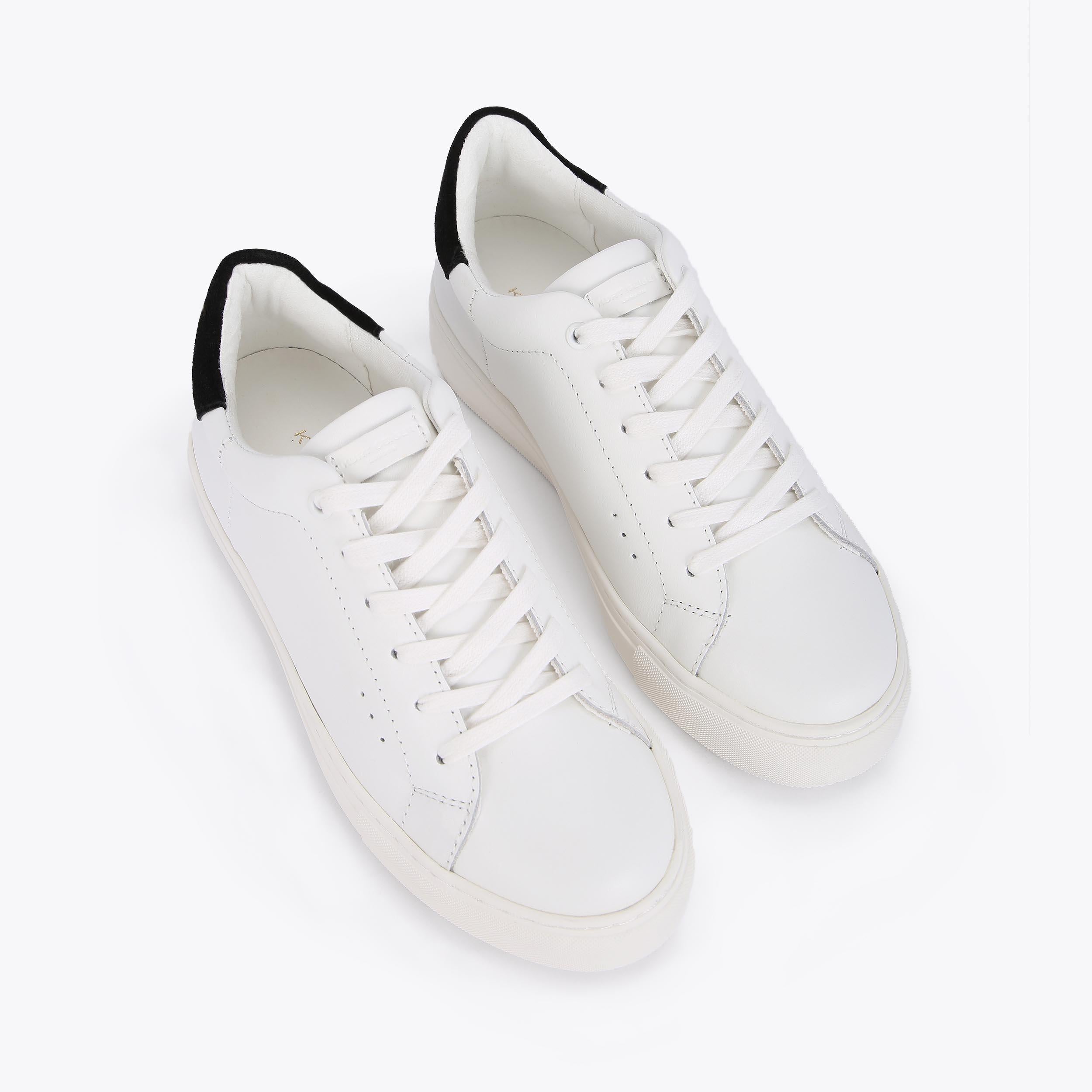 Laney — White Leather Sneaker, view 4