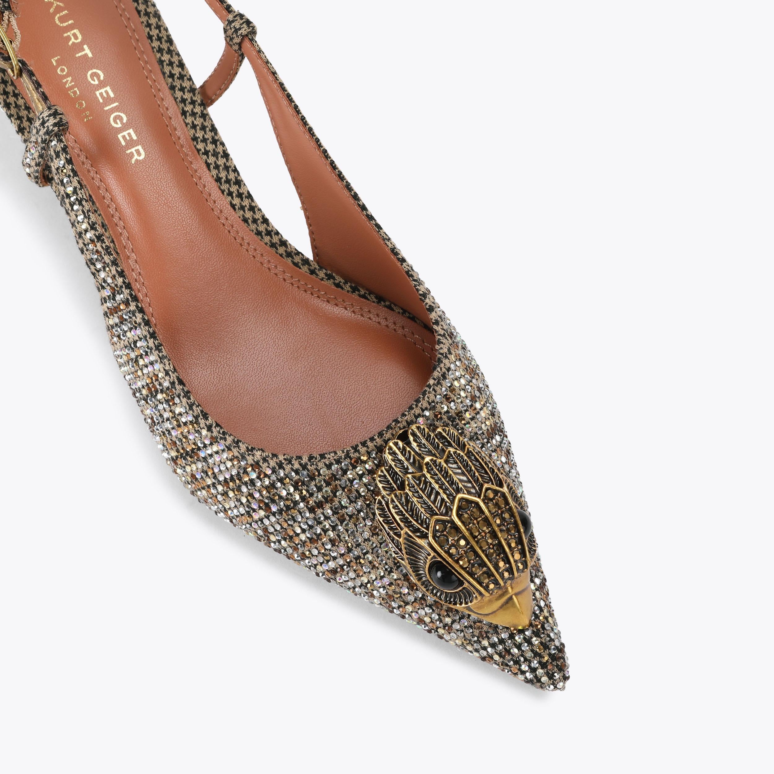 Belsize 40 Sling — Beige Combination Kitten Heel, view 5