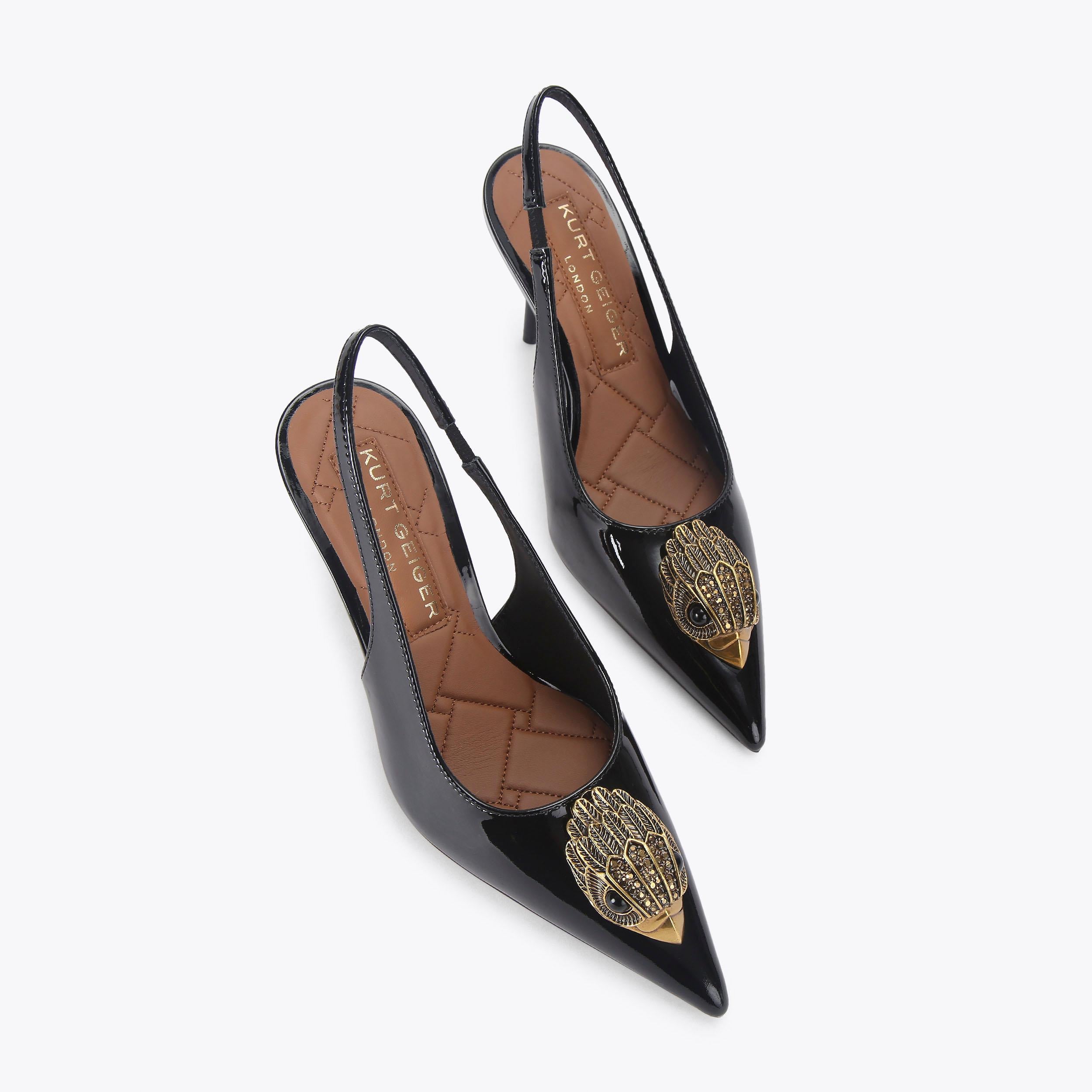 Belsize — Black Patent Sling Back Heel, view 4