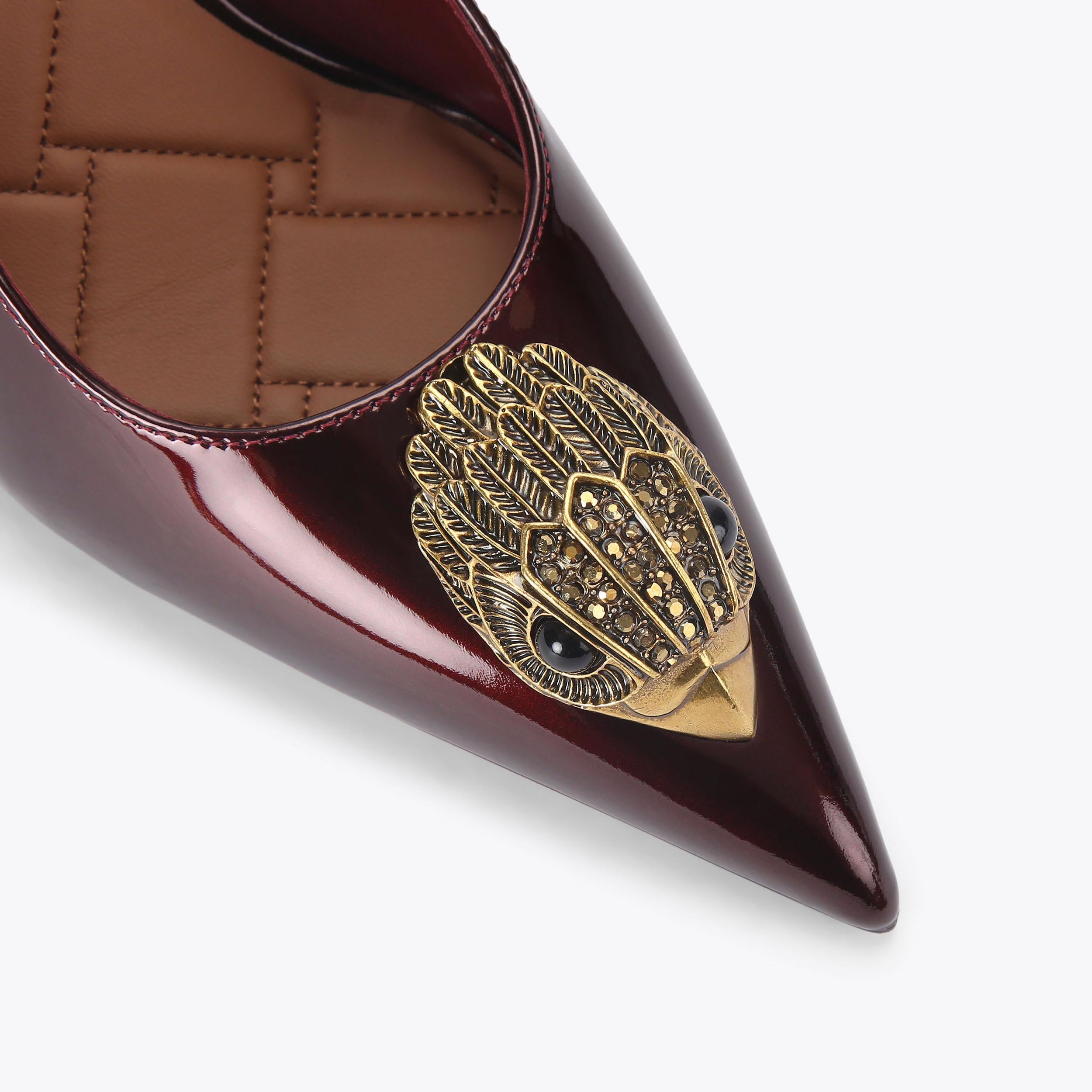 Belsize Eagle Sling — Wine Patent Heeled Sandal, view 5