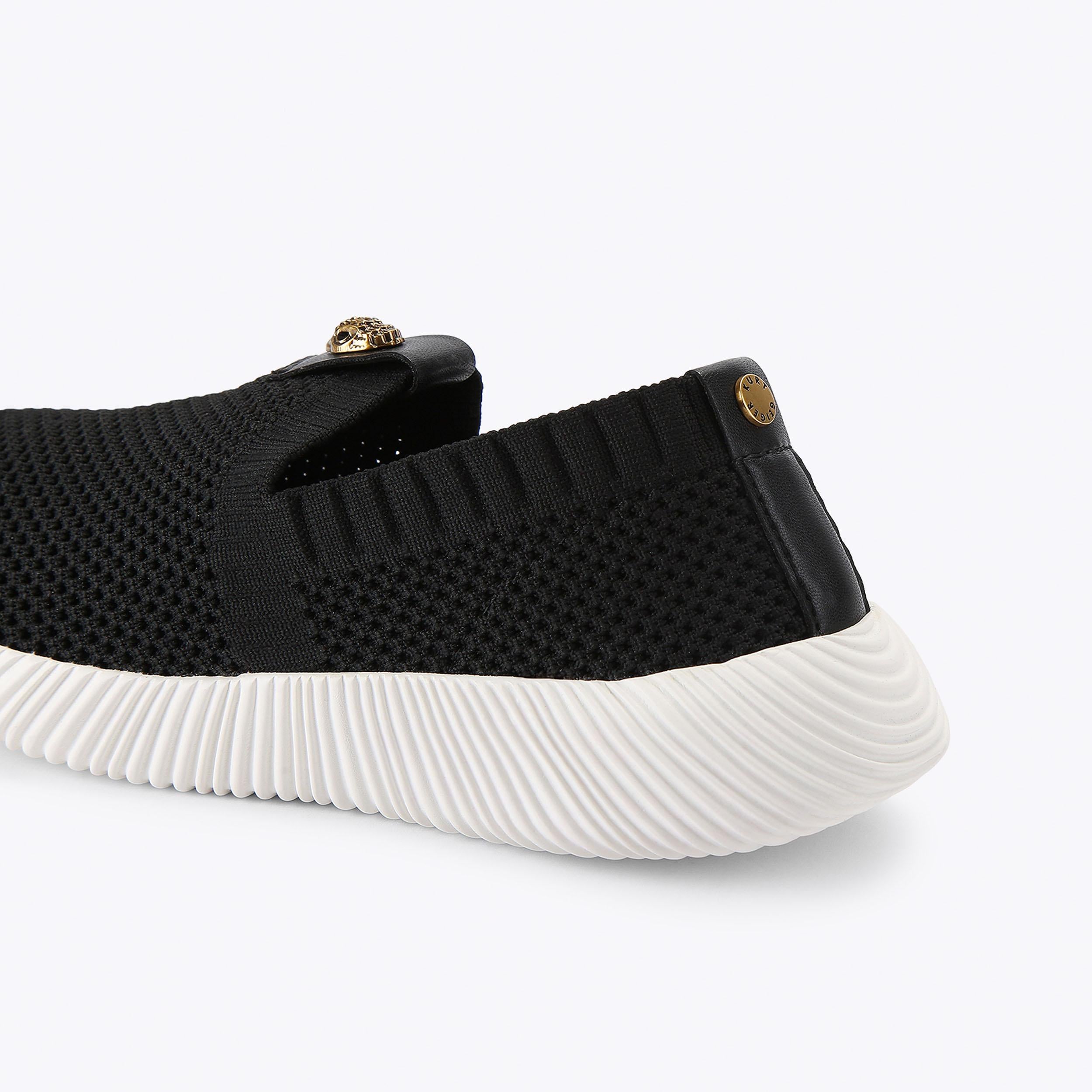 Lorna — Black Fabric Sneaker, detail